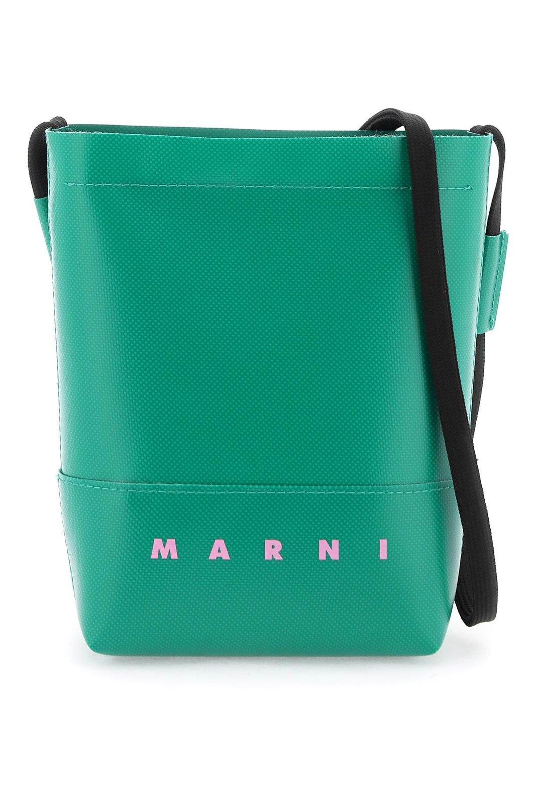 Shop Marni Logo-printed Small Crossbody Bag