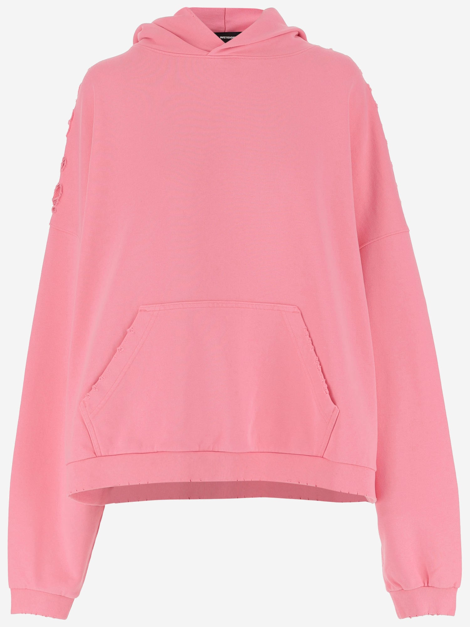 We11 Done Cotton Sweatshirt With Back Print In Pink