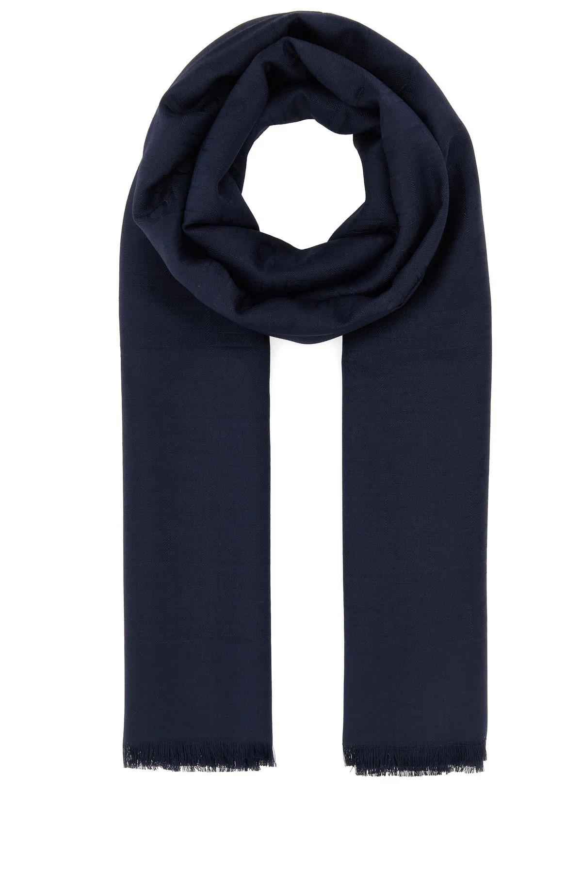 Shop Ferragamo Embroidered Silk Blend Foulard In Black