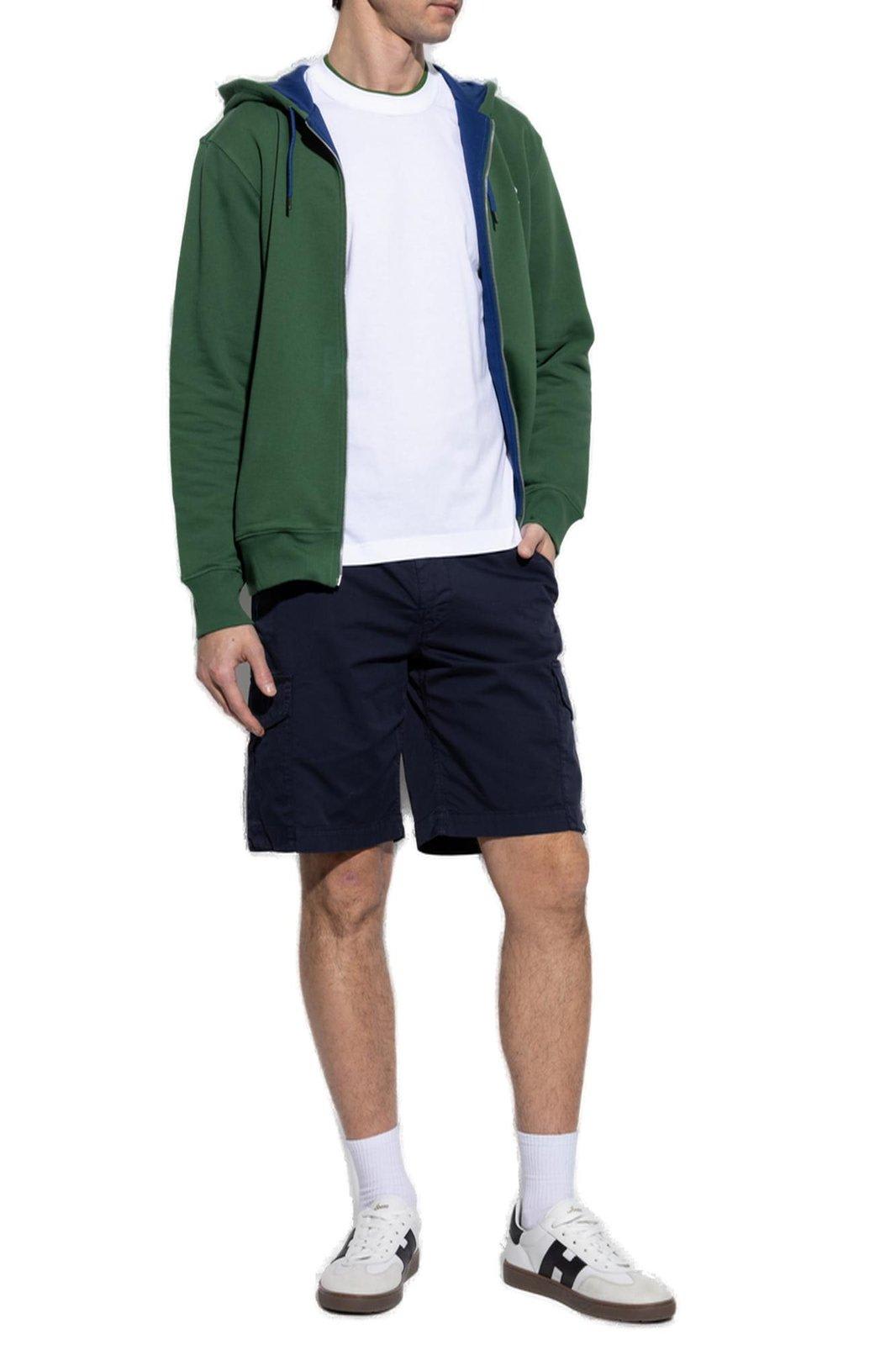 Ps By Paul Smith Straight Leg Cargo Shorts In Blue