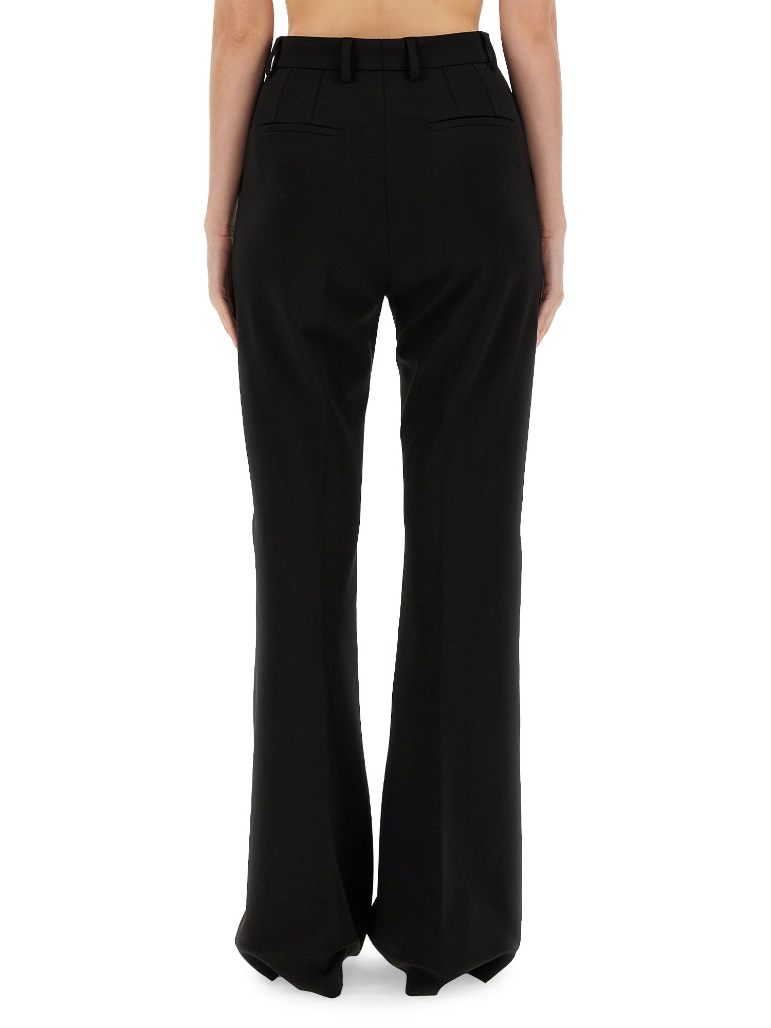 Shop Dolce & Gabbana Flare Fit Pants In Nero