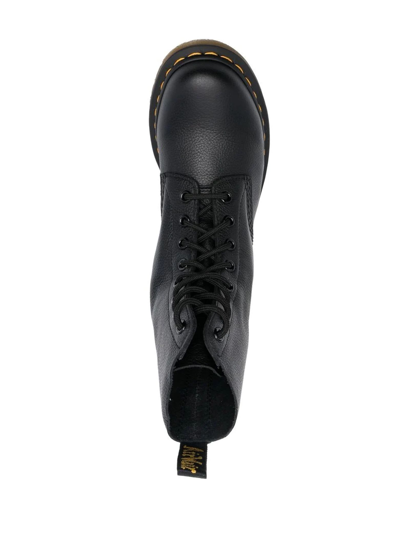 Shop Dr. Martens' 1460 Pascal Virginia Leather Lace Up Boots In Nero