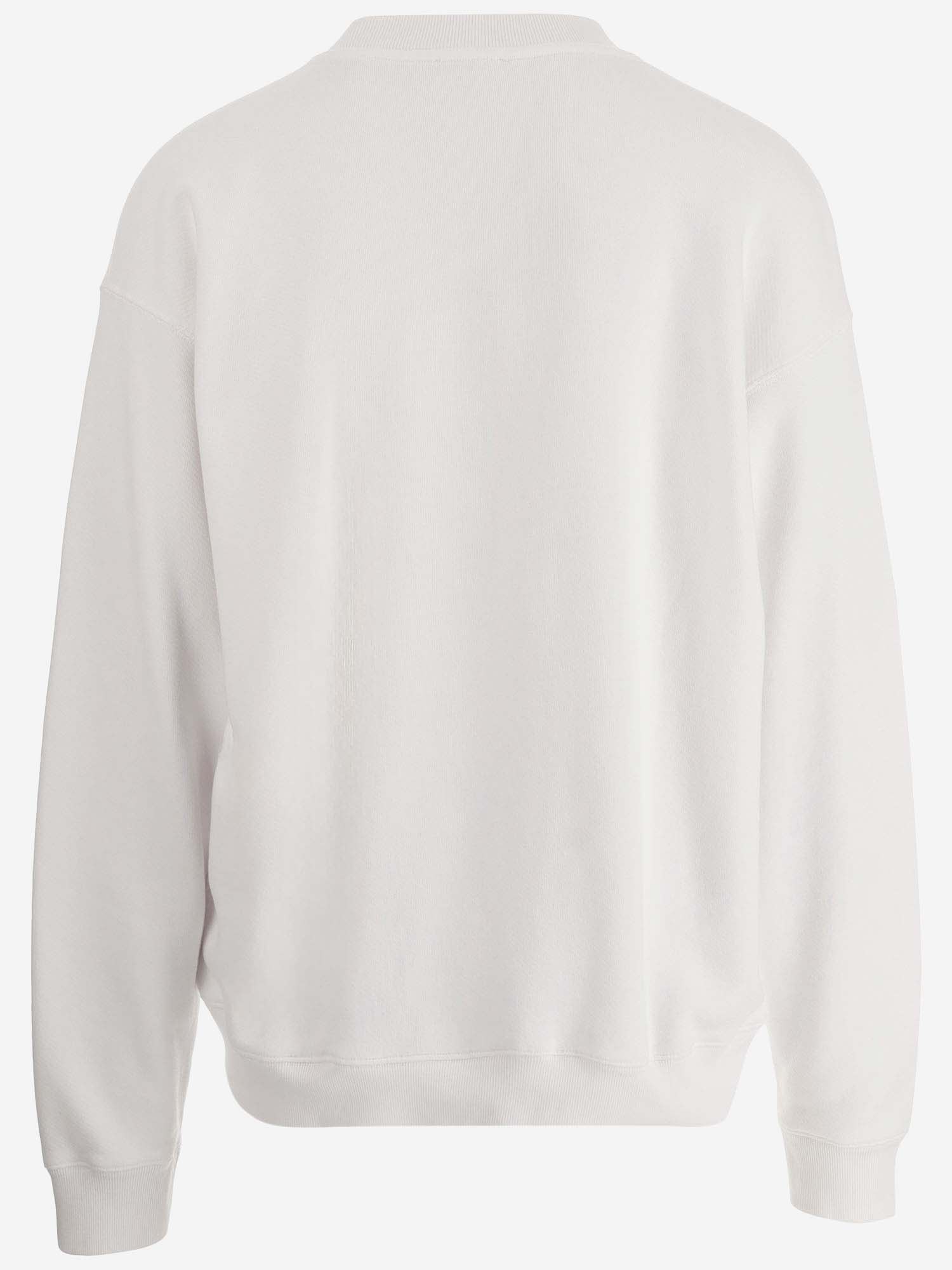Shop Off-white Cotton Sweatshirt With Logo In White