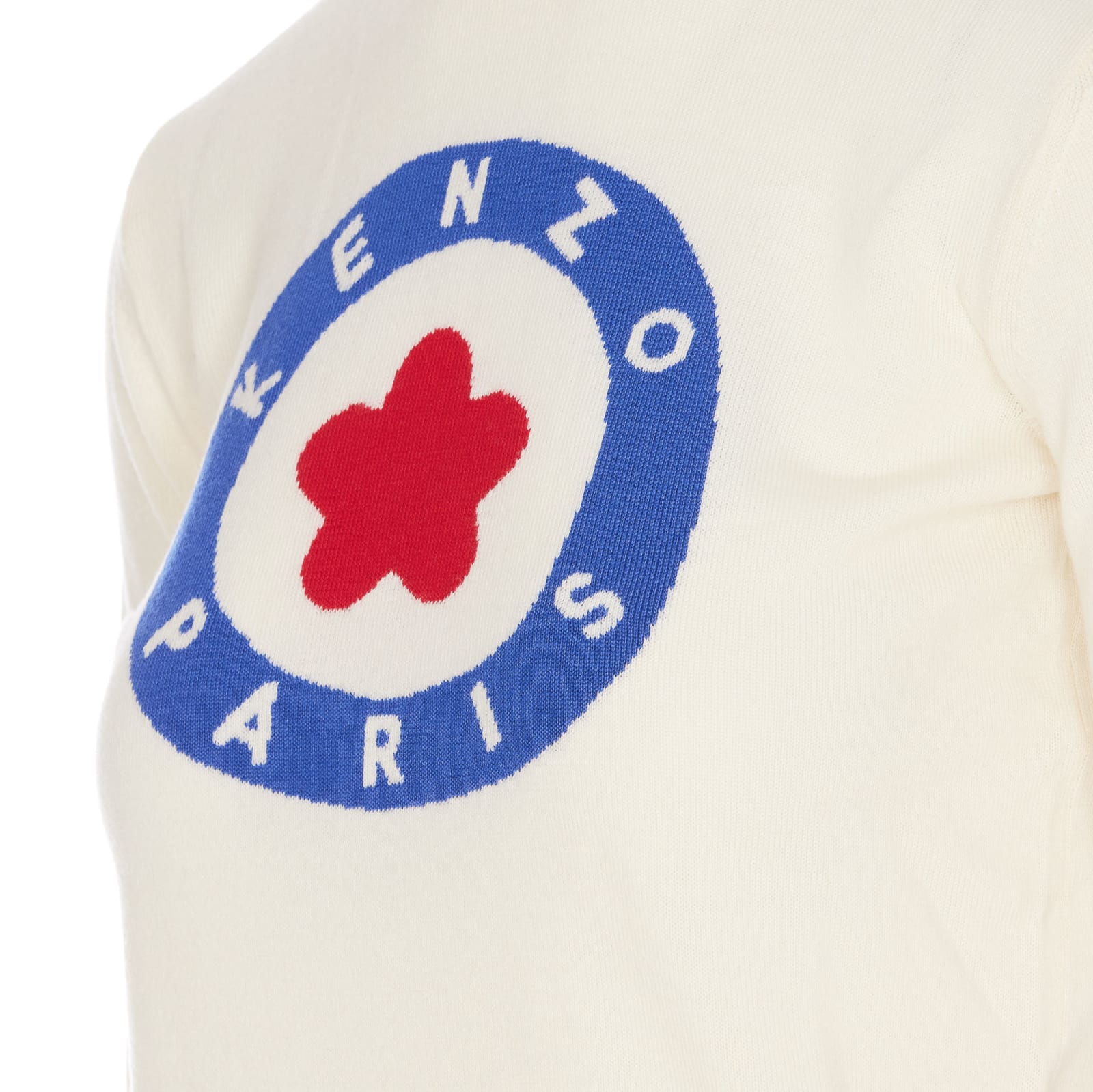 Shop Kenzo Target Sweater In Bianco