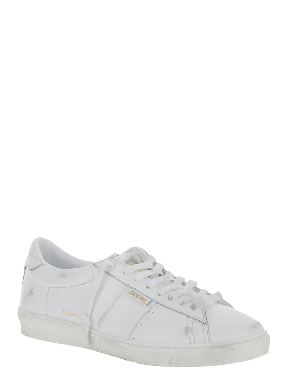 Golden Goose Matchstar Shiny Leather Upper And Heel In Opticwhite