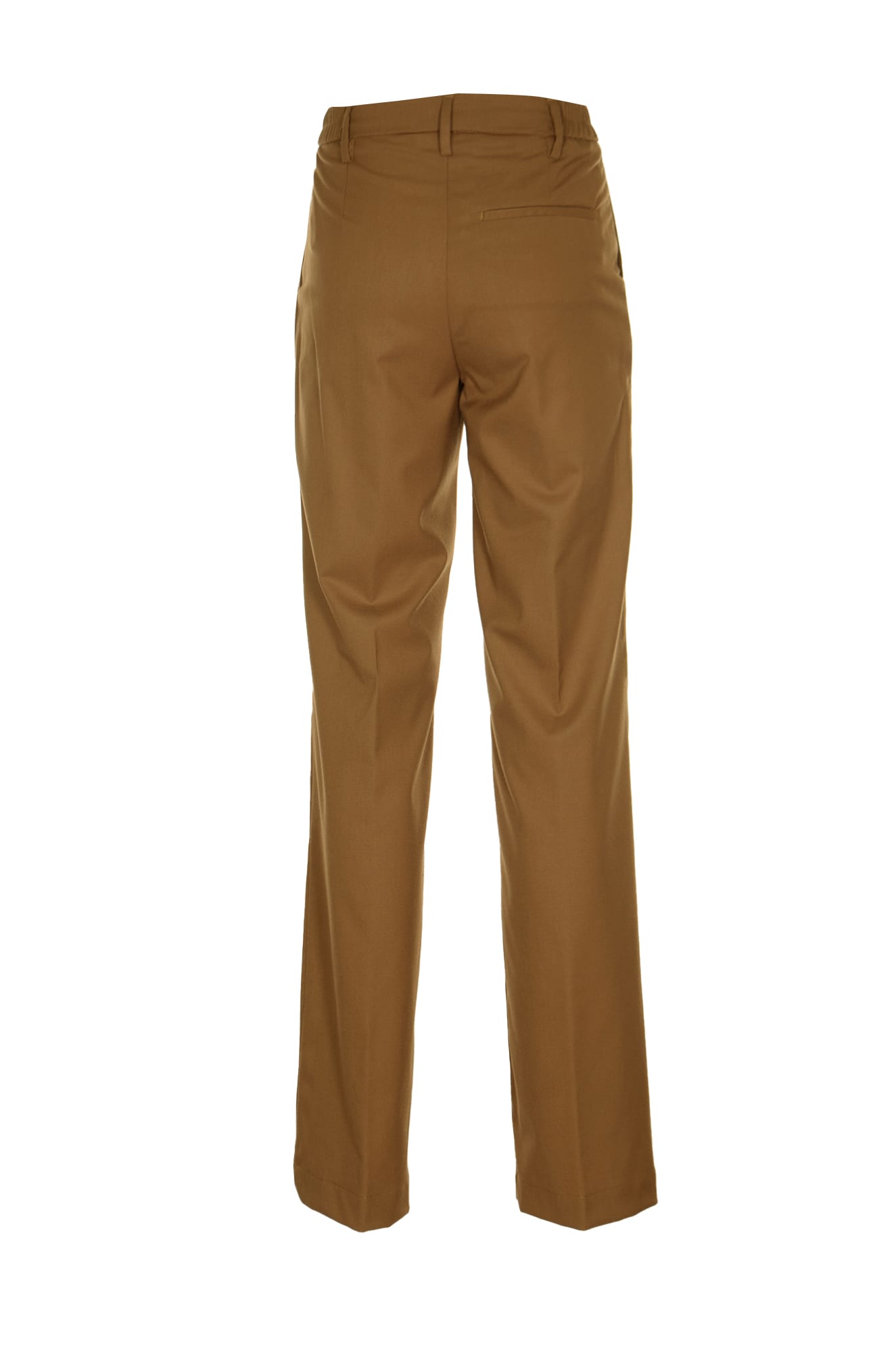 Shop Myths Straight Buttoned Trousers In Brown