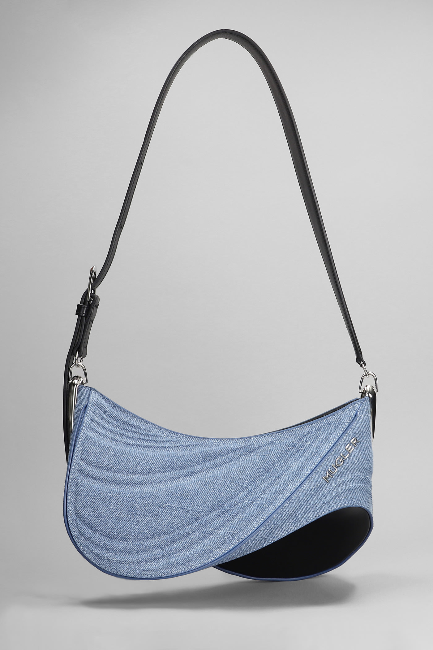 Shoulder Bag In Blue Denim