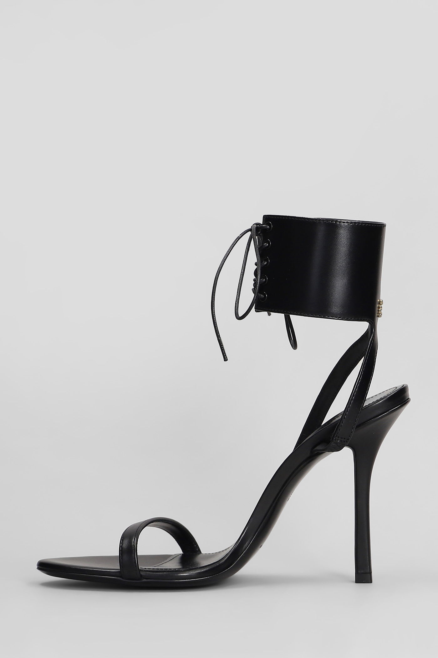 Givenchy 4g Liquid Lace-up Heeled Sandals In Leather