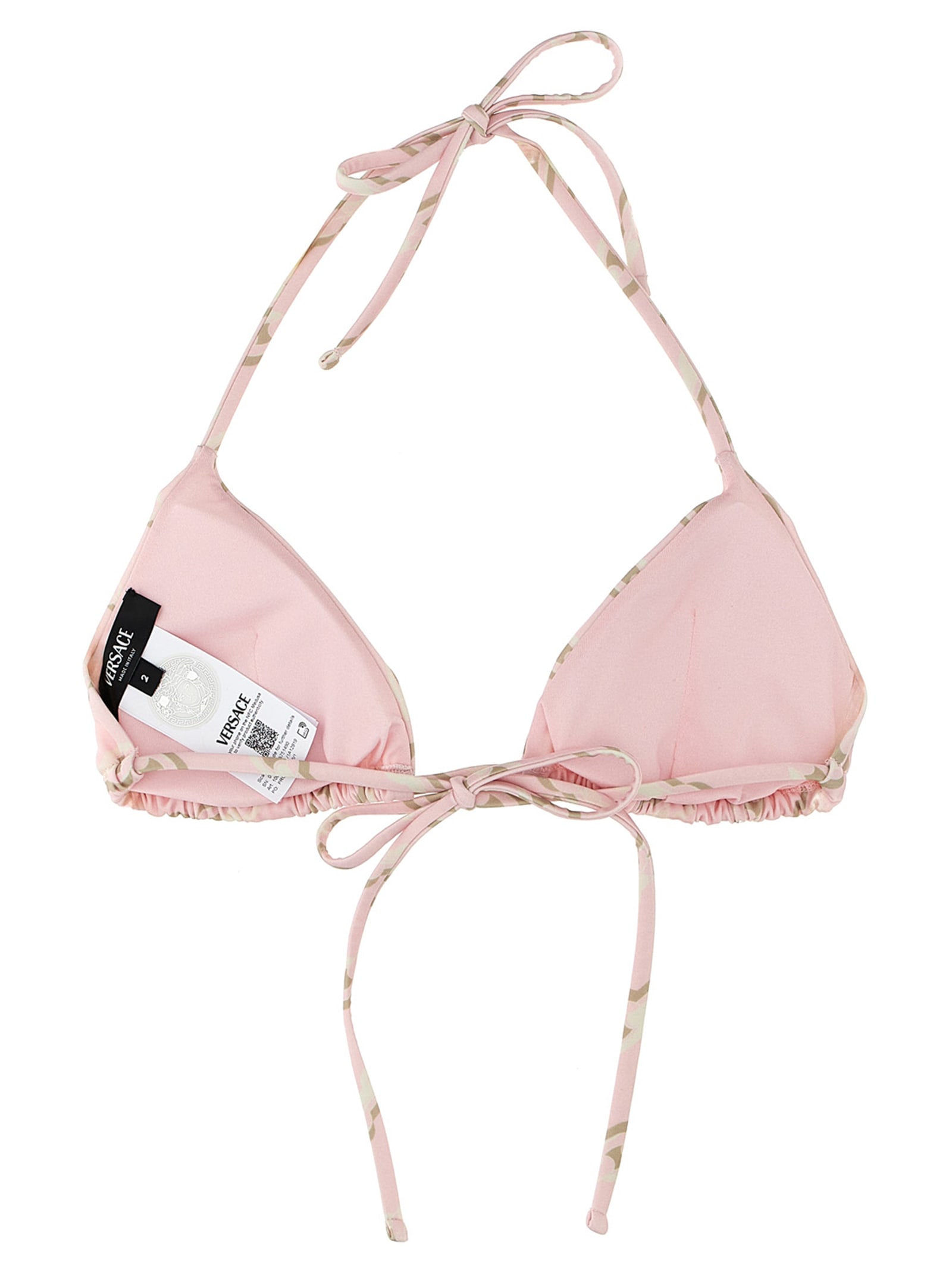 Versace 'treasure' Bikini Top In Pink