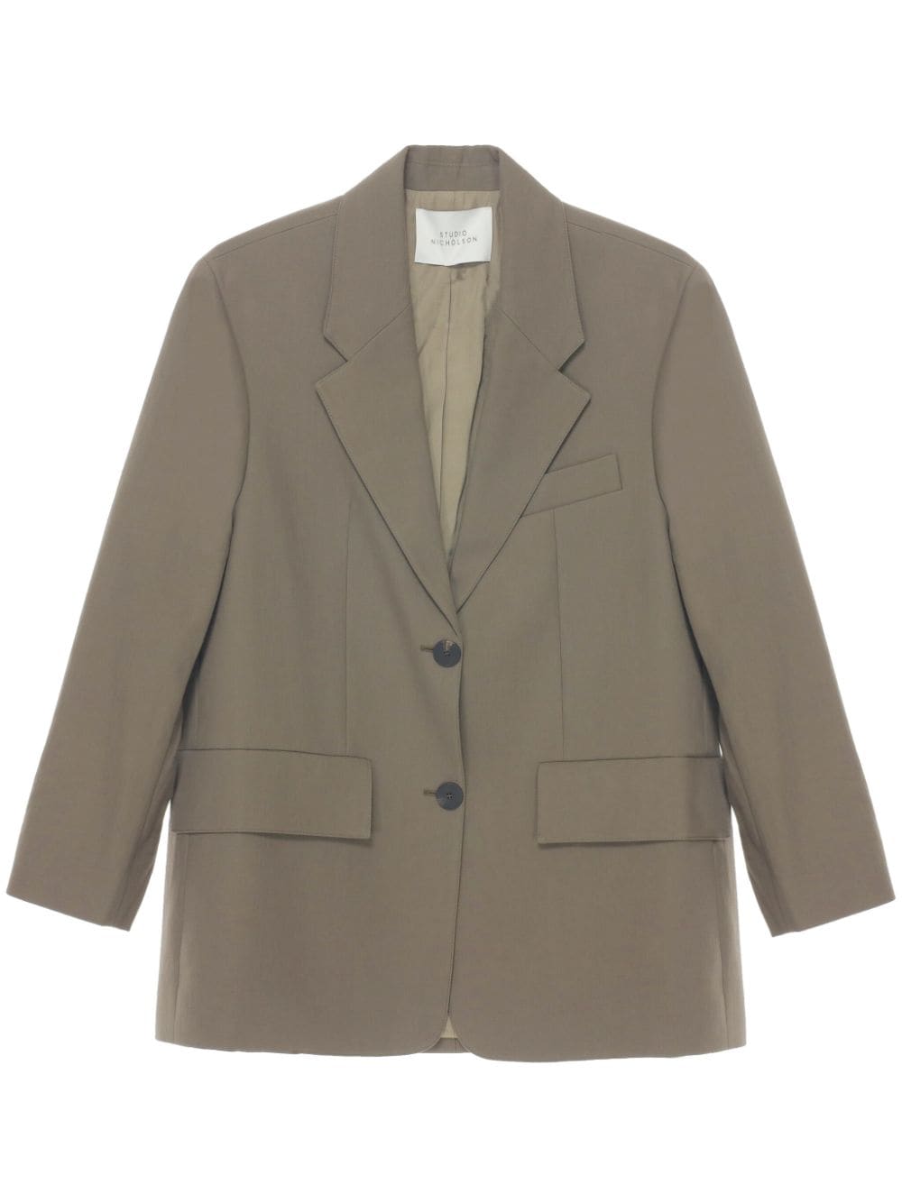 Studio Nicholson Wool Single-breasted Blazer Jacket In Neutral