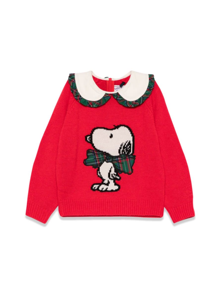 Mc2 Saint Barth Collar Sweater With Baloon Cuff In Multicolour