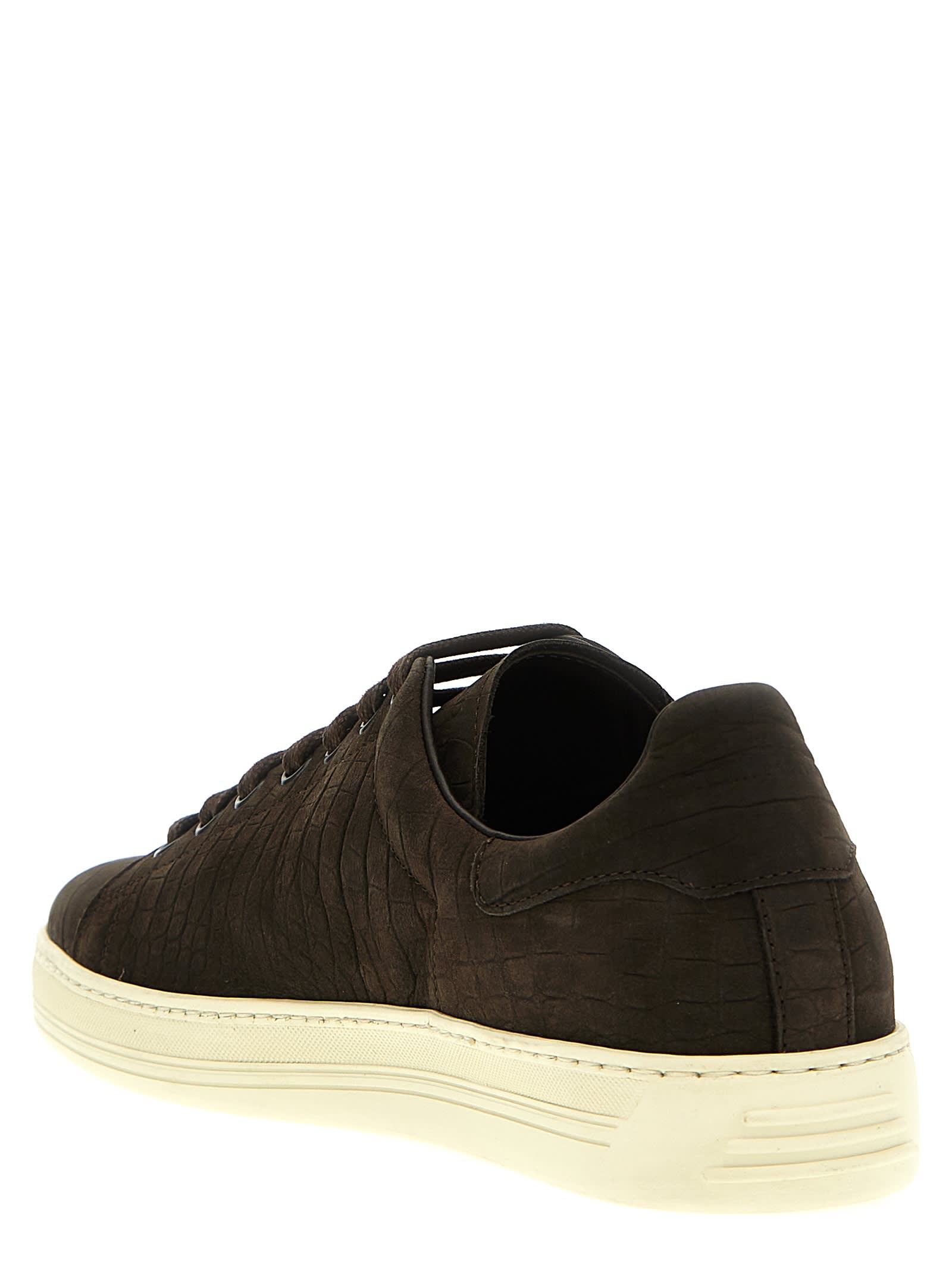 Shop Tom Ford Coconut Nubuk Sneakers