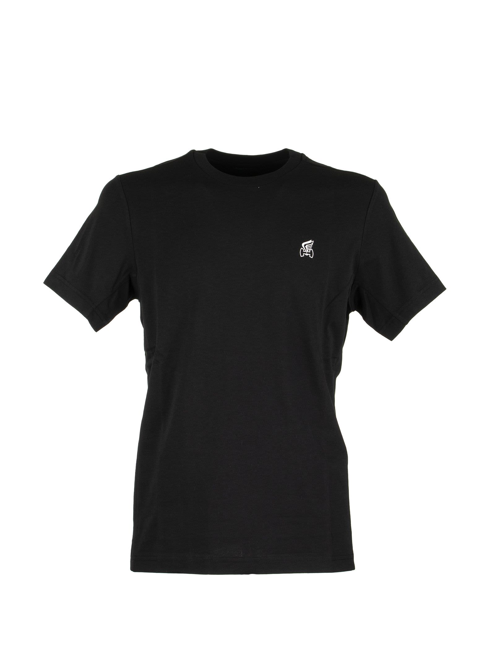 HOGAN T-SHIRT BLACK WHIT LOGO,11266324
