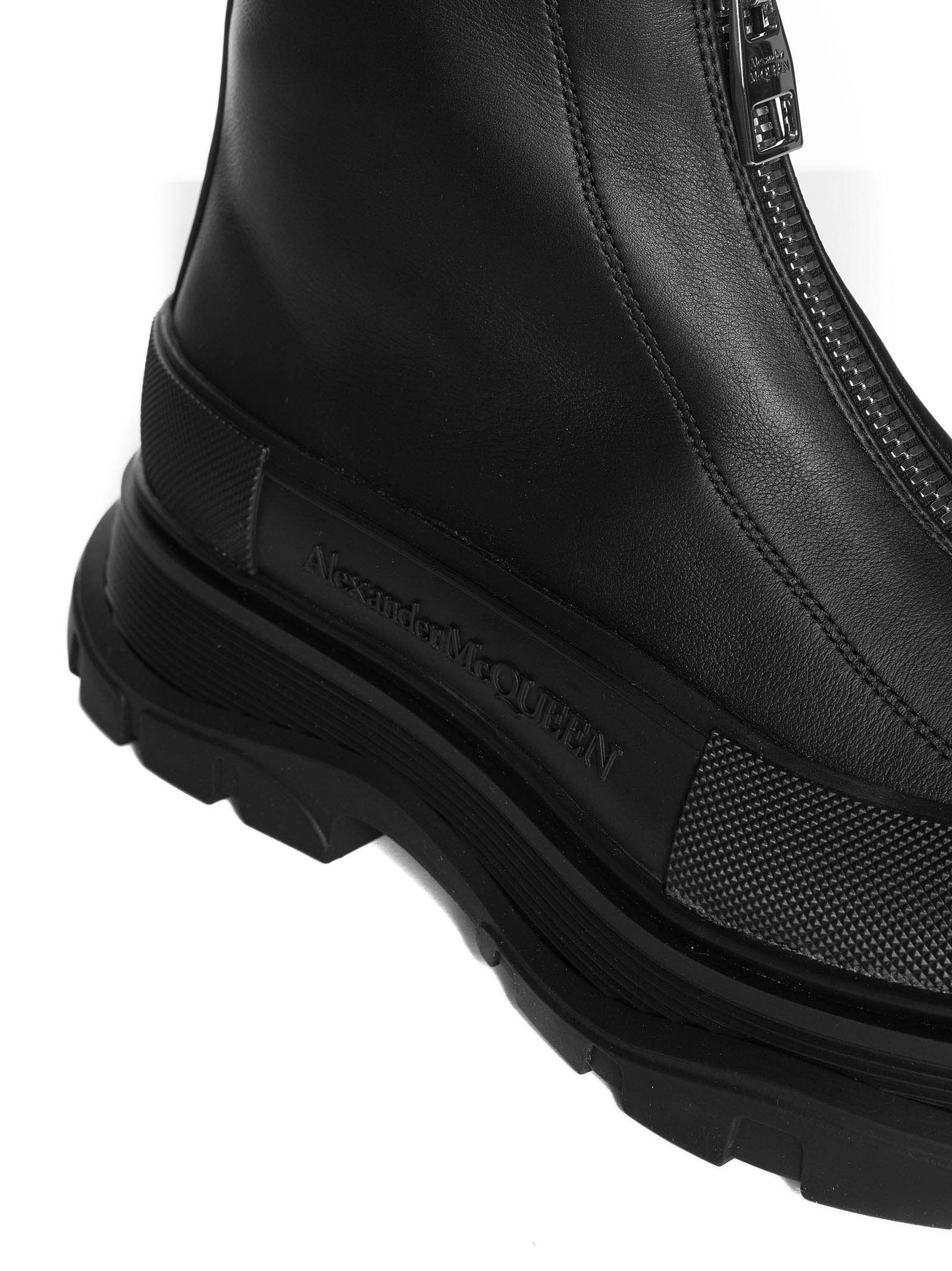 Alexander Mcqueen Alexander Mc Queen Tread Slick Ankle Boots In Black/black