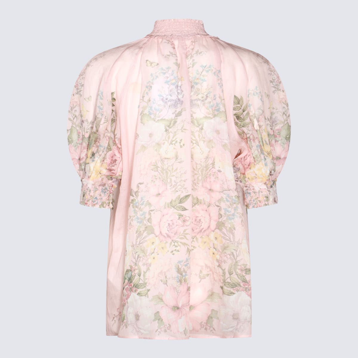 Shop Zimmermann Pink Top In Pink Floral