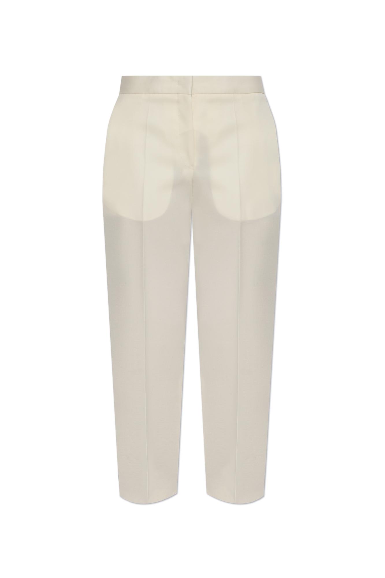 Jil Sander Wool Pants In Neutral