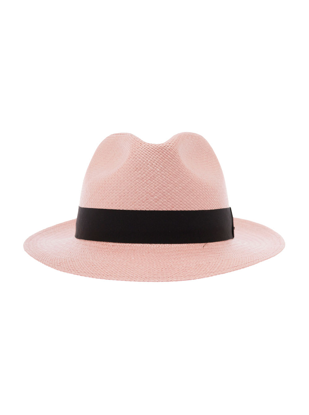 Saint Laurent Petit Waikiki Panama Hat In Pink