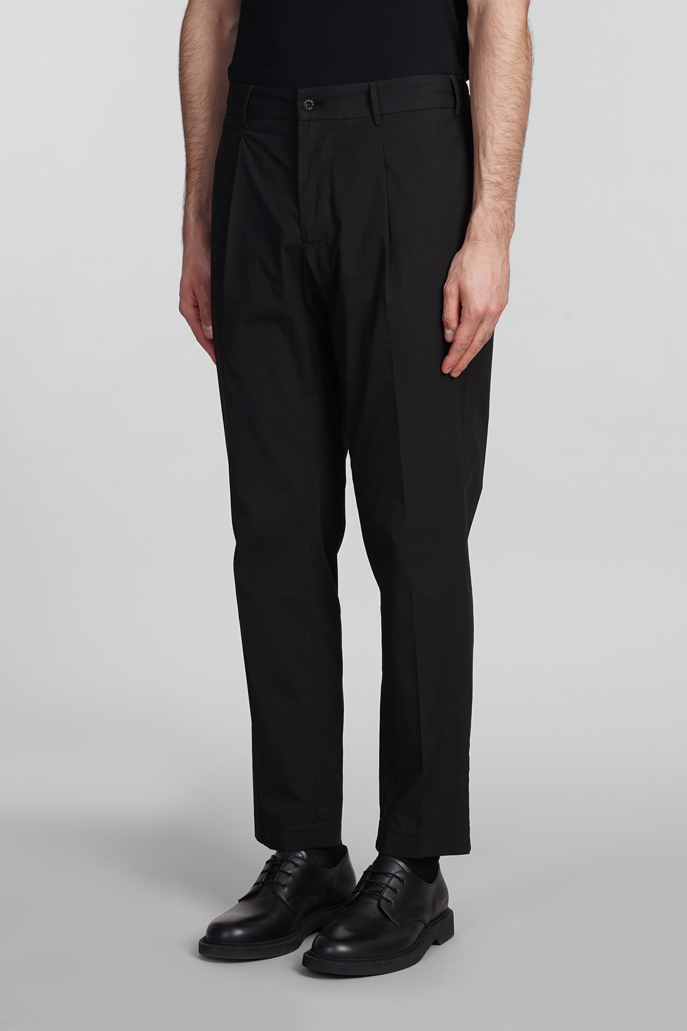 Shop Santaniello Pants In Black Cotton