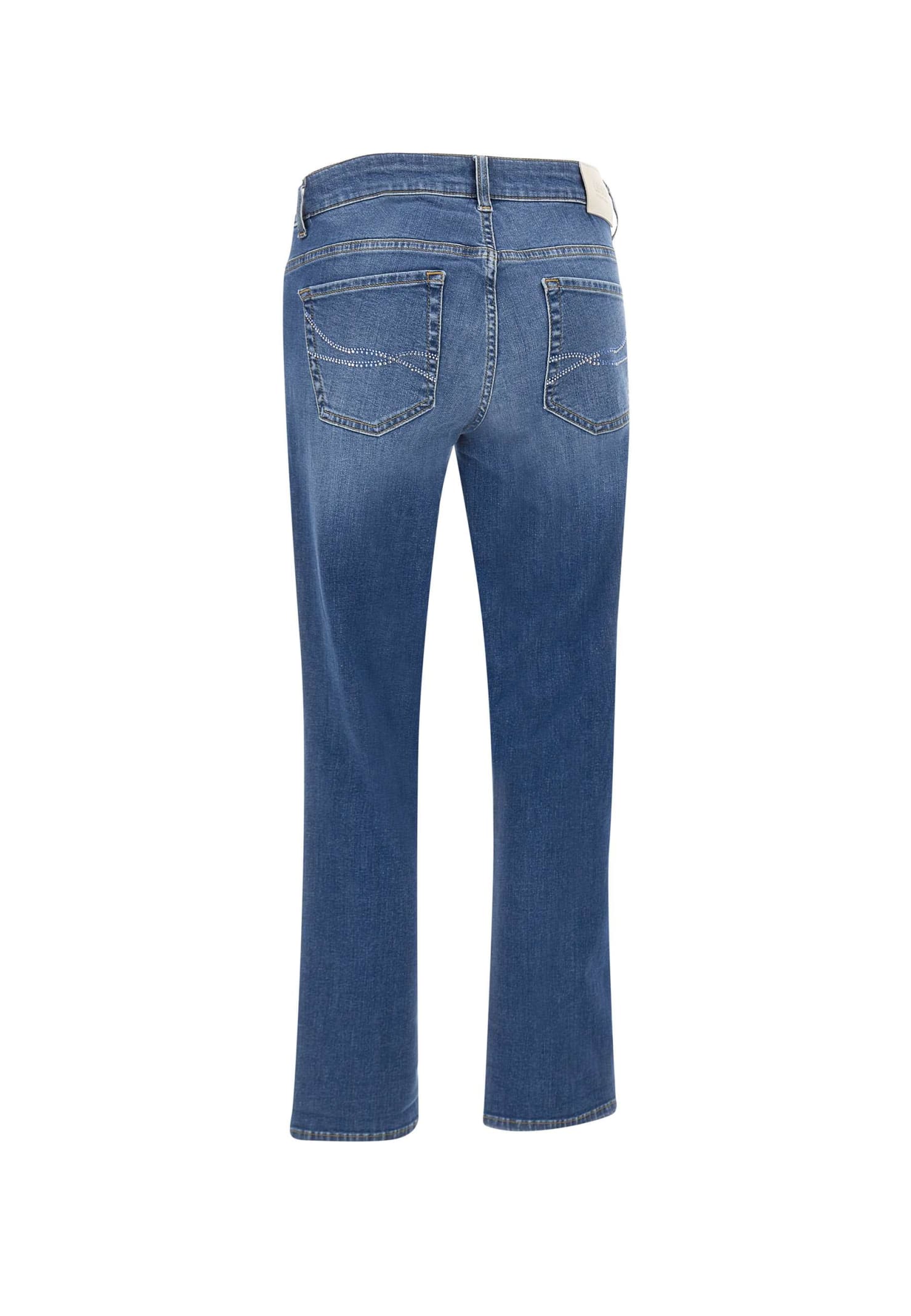 Shop Liu •jo Monroe Cotton Jeans In Blu Denim