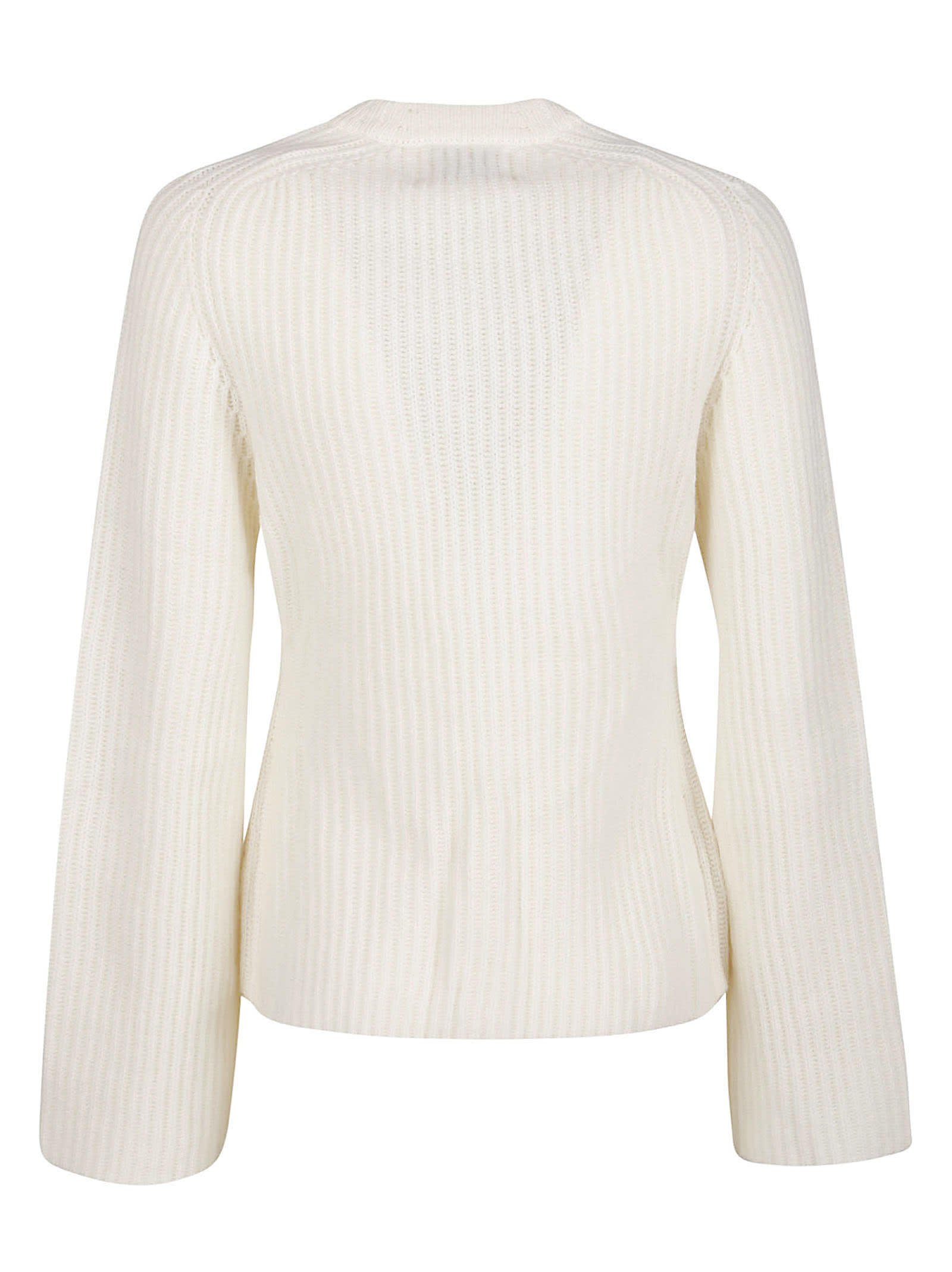 Shop Loulou Studio Kota Round Neck Sweater In Ivory