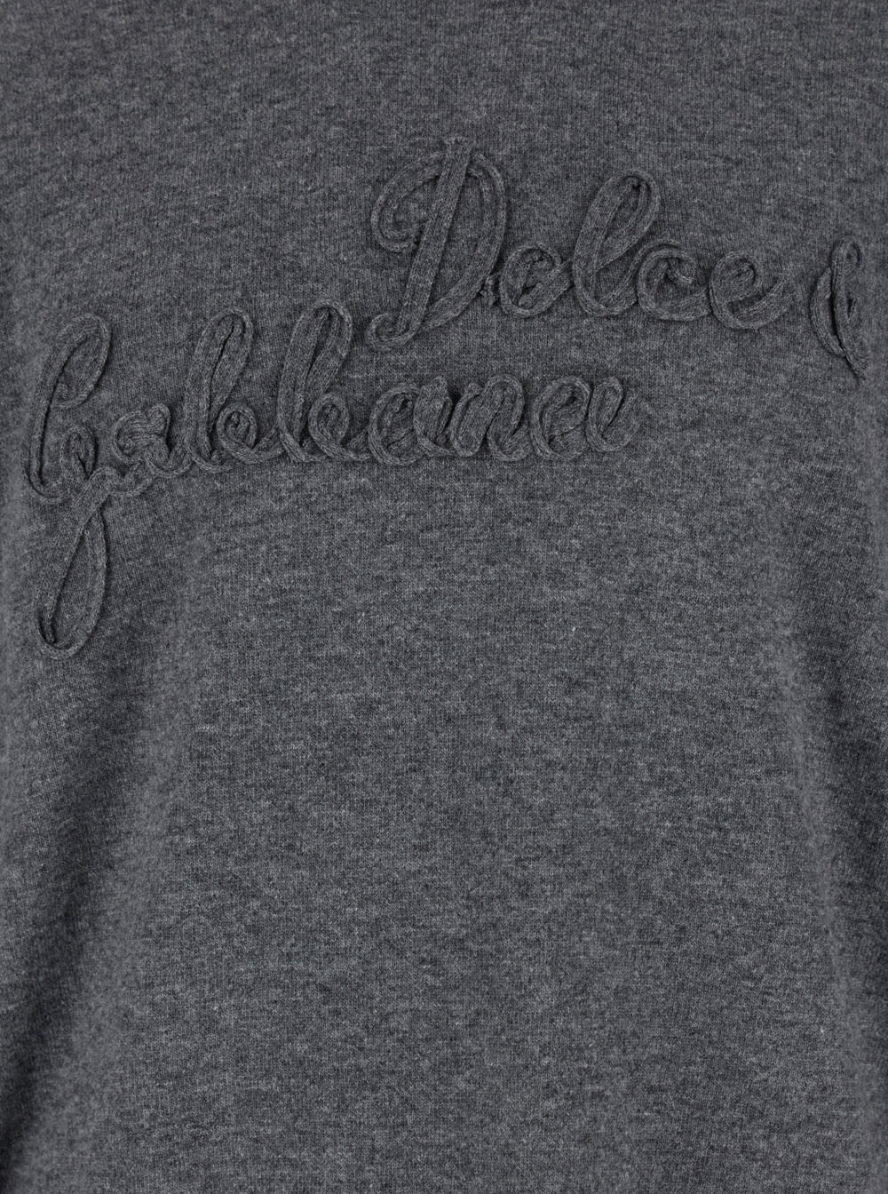 Dolce & Gabbana Grey Crewneck Logo Sweater In Gray