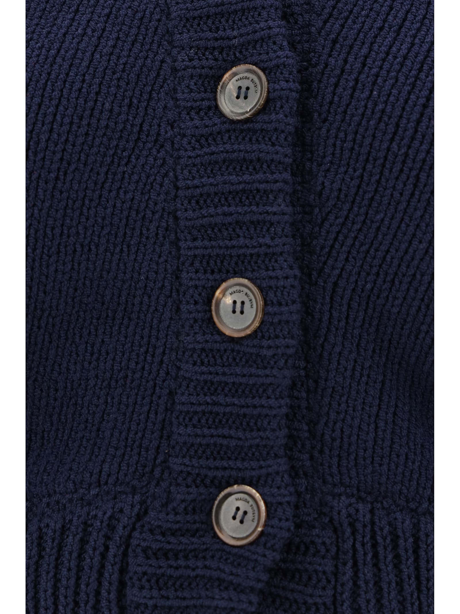 Shop Magda Butrym Cardigan In Navy