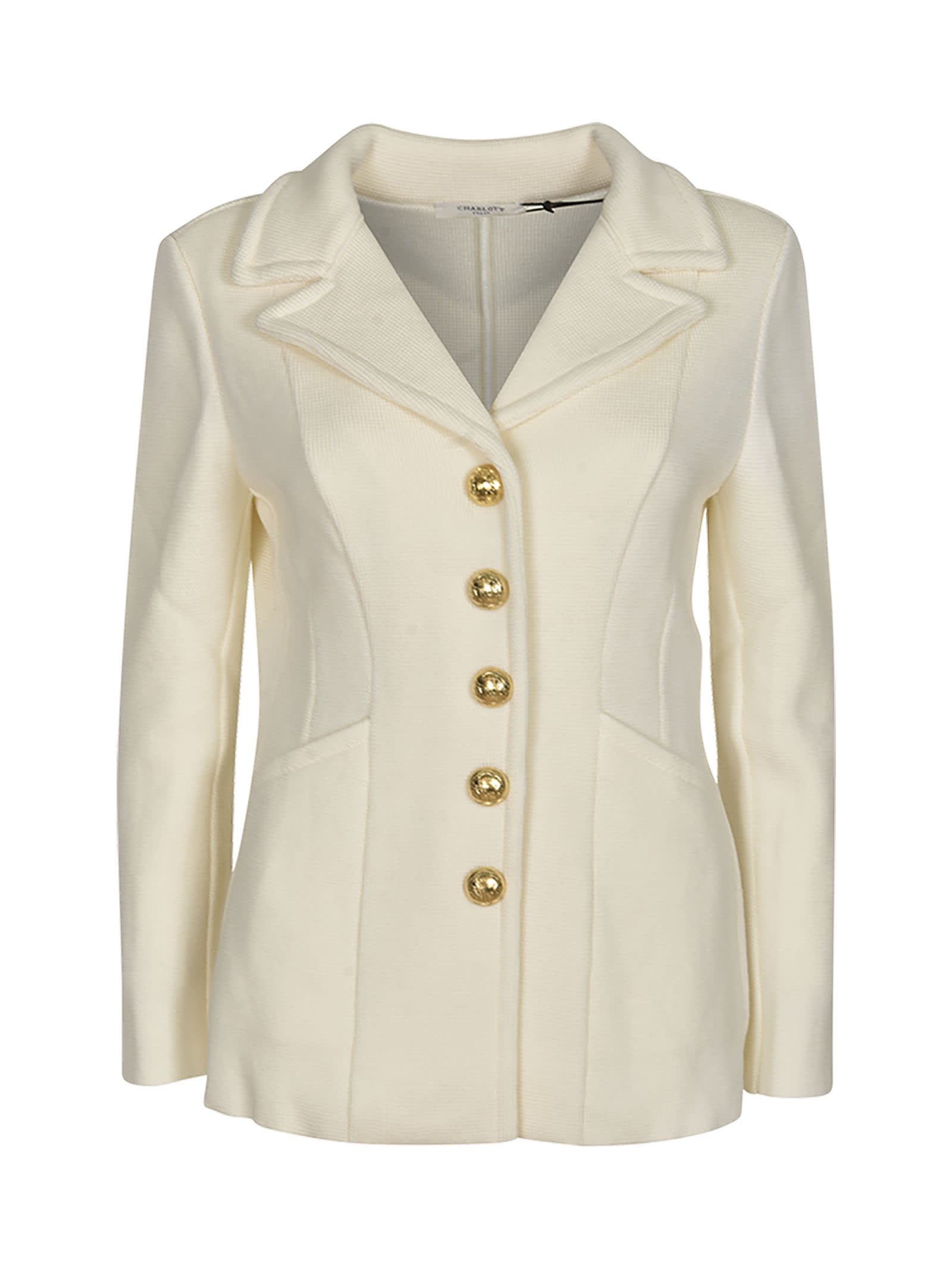 Shop Charlott 5 Button Blazer In White