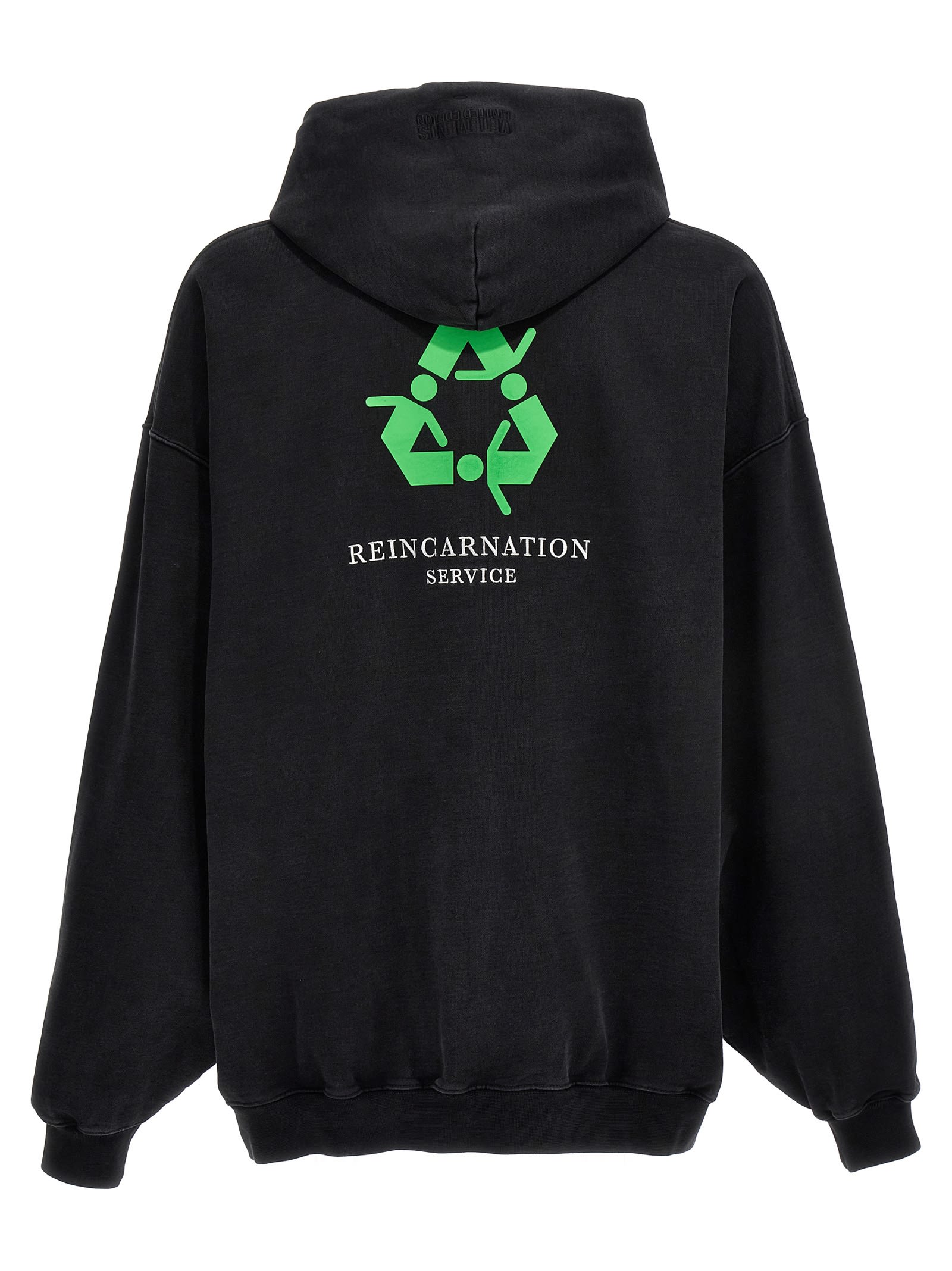 Shop Vetements Not Doing Shit Today Hoodie In Washed Black