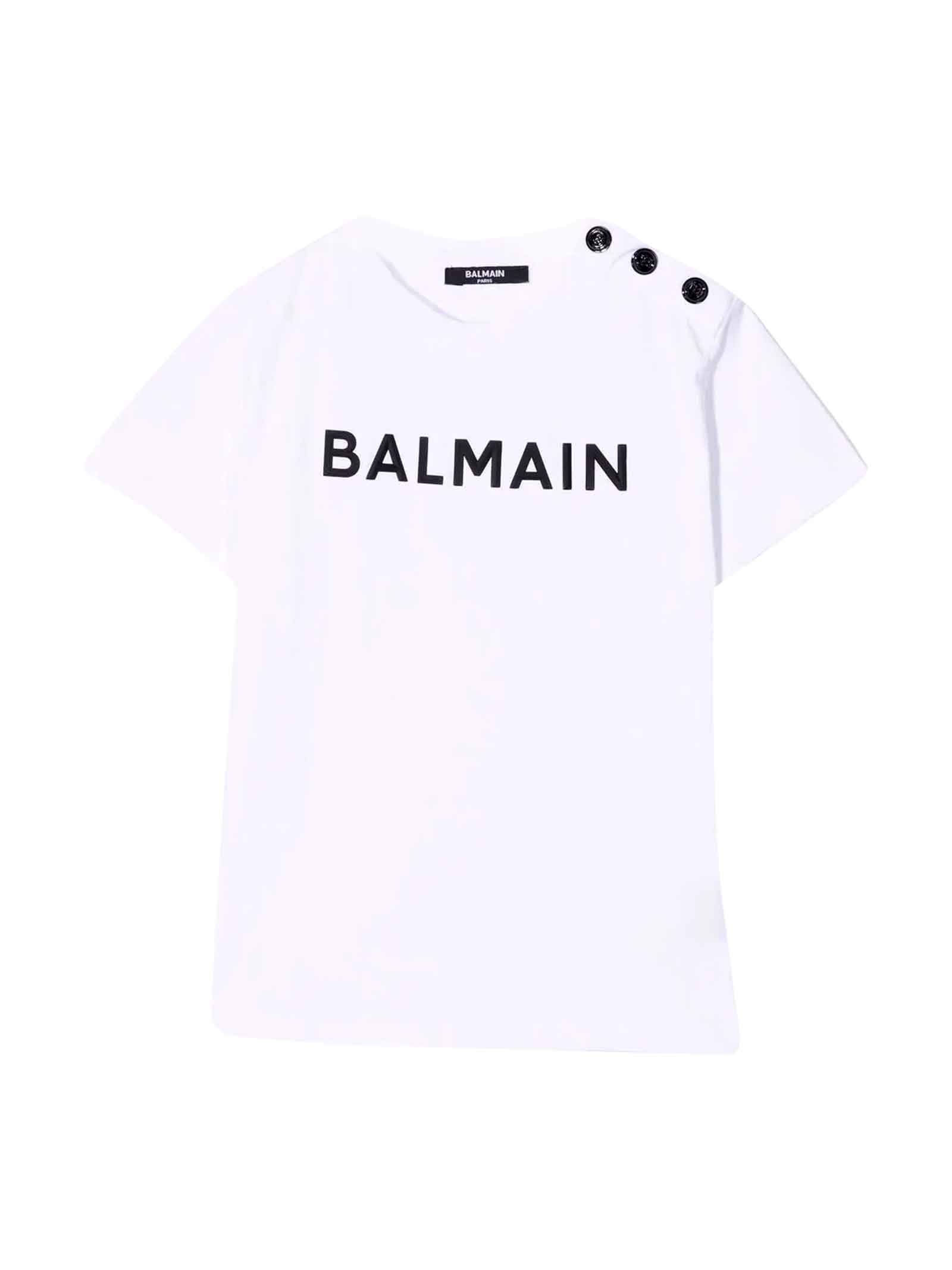 Balmain Unisex White Teen T-shirt