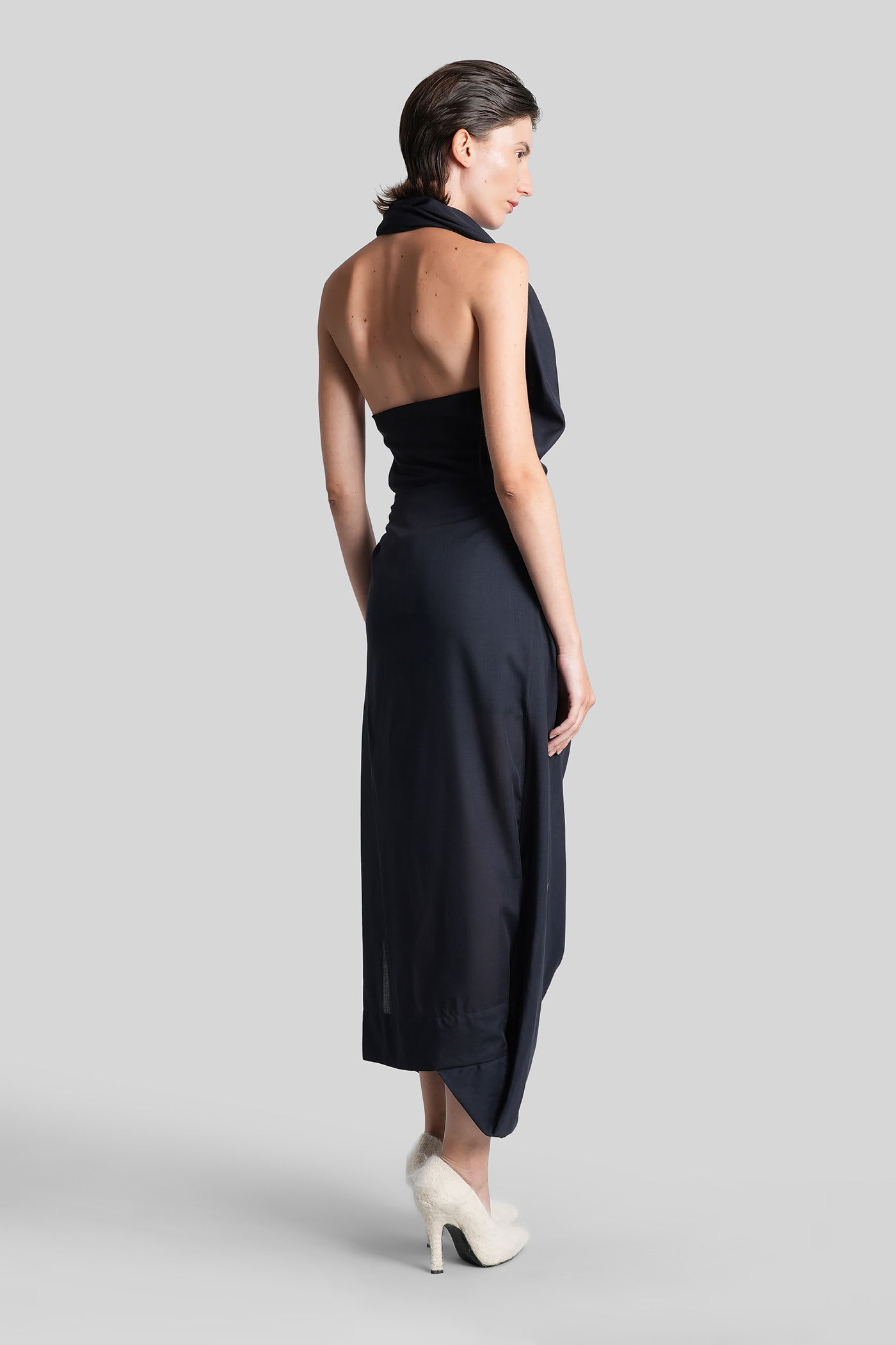 Vivienne Westwood Halter Galatea In Blue Wool In Blue