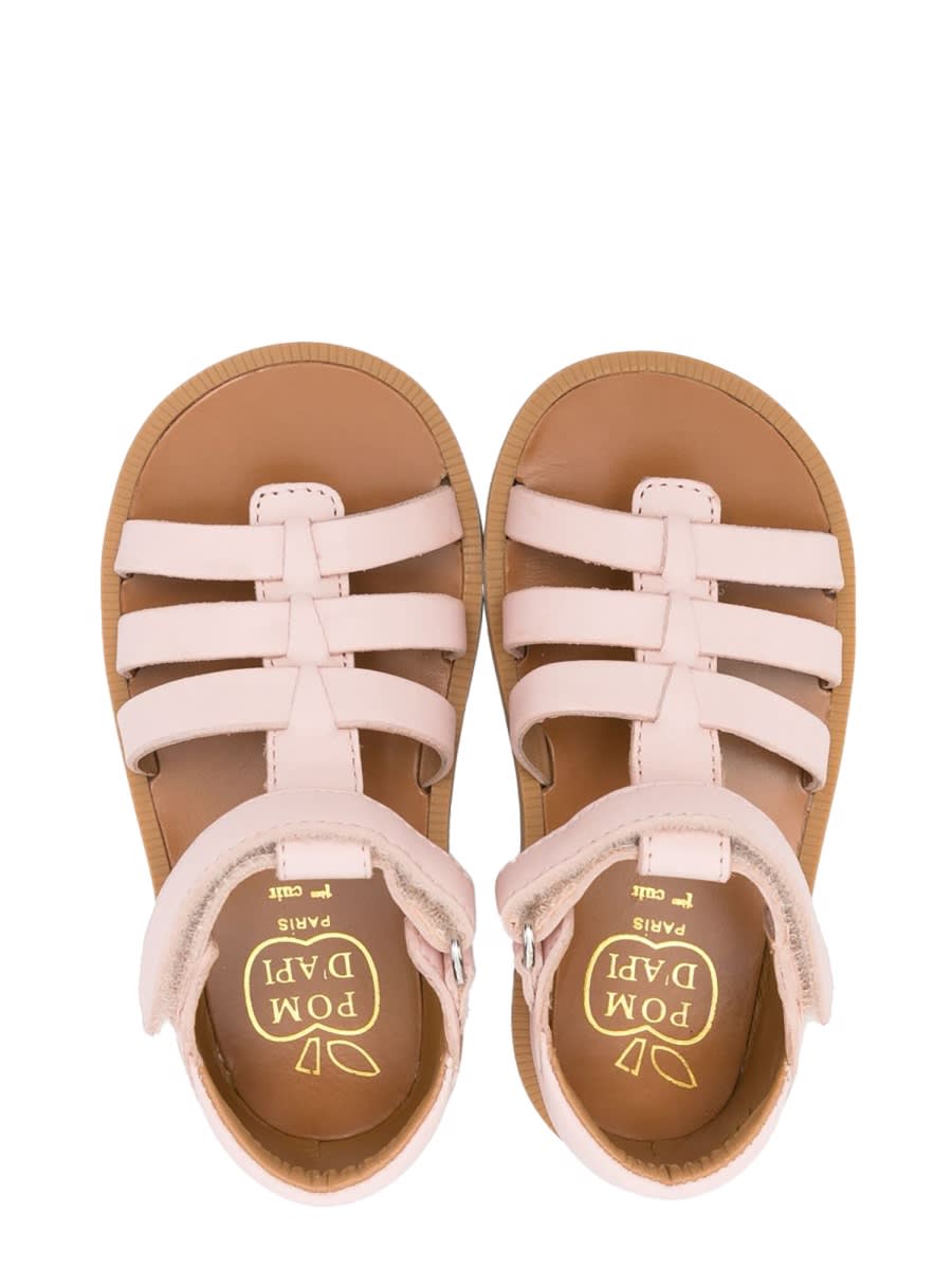 Pom D'api Poppystrap Nappa Poudre In Grey