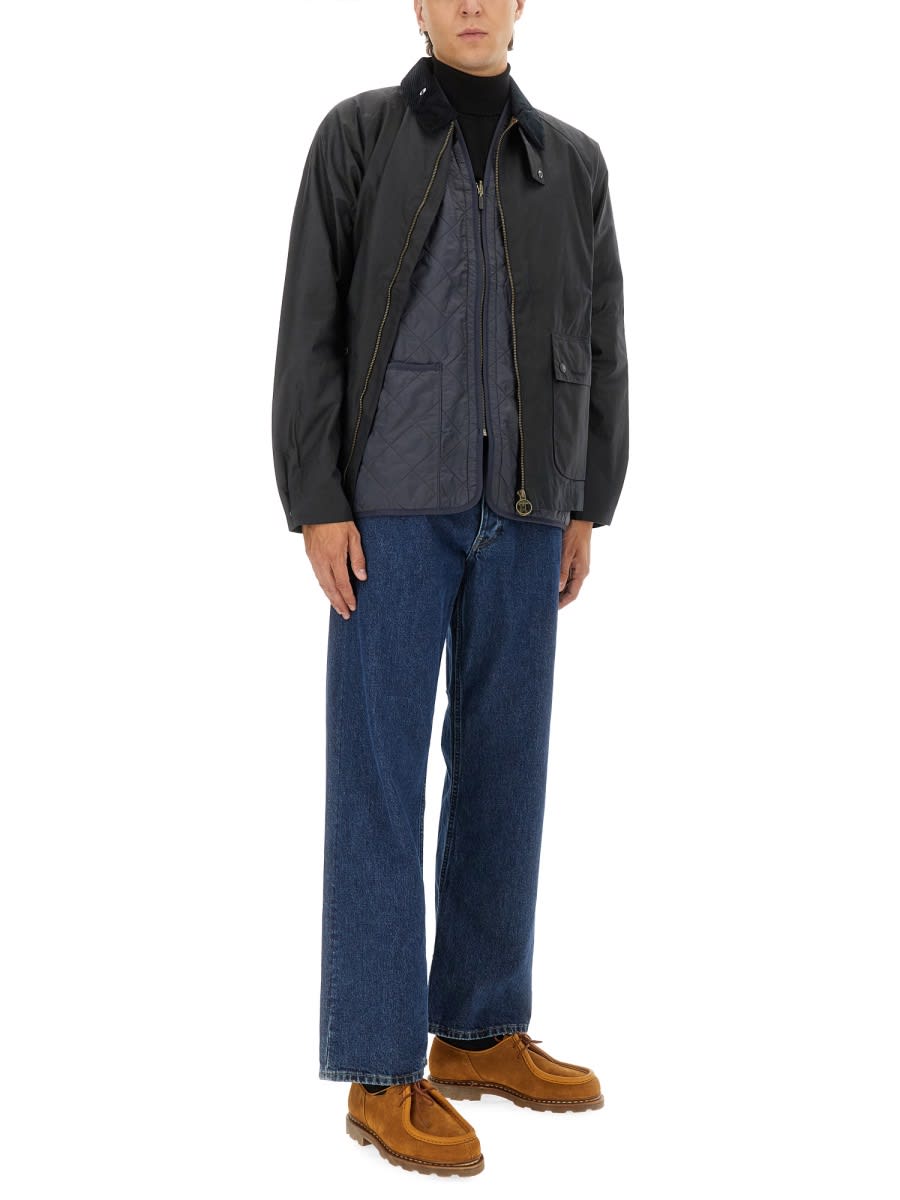 Barbour Quilted Sleeveless Vest Front Pockets In Blue