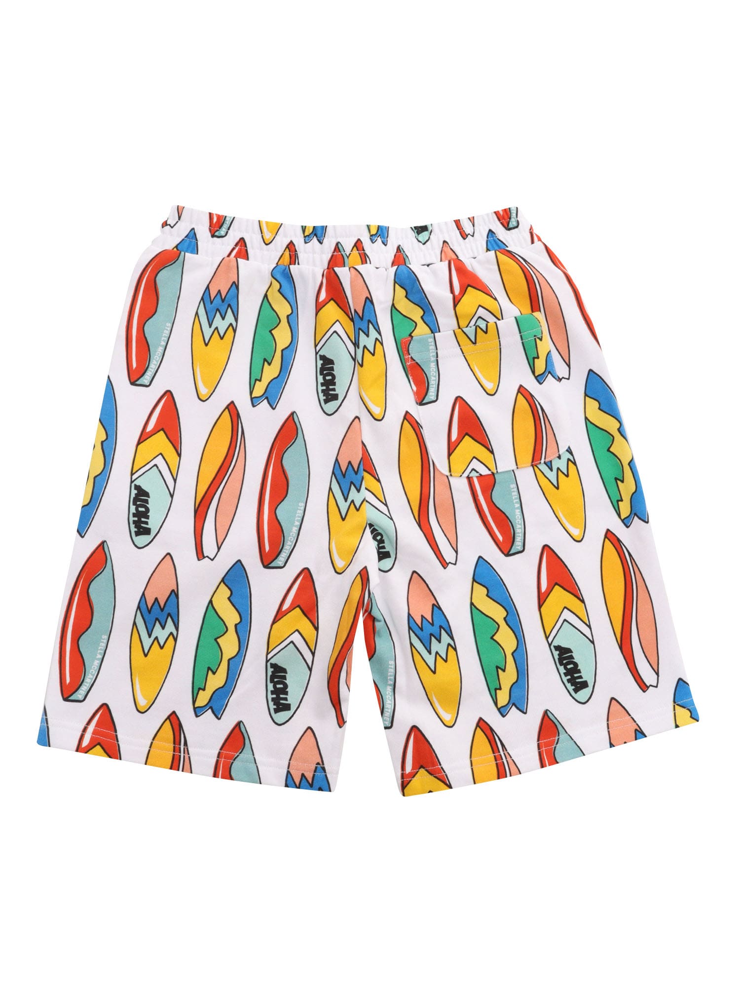 Shop Stella Mccartney Short With Colorful Pattern In White