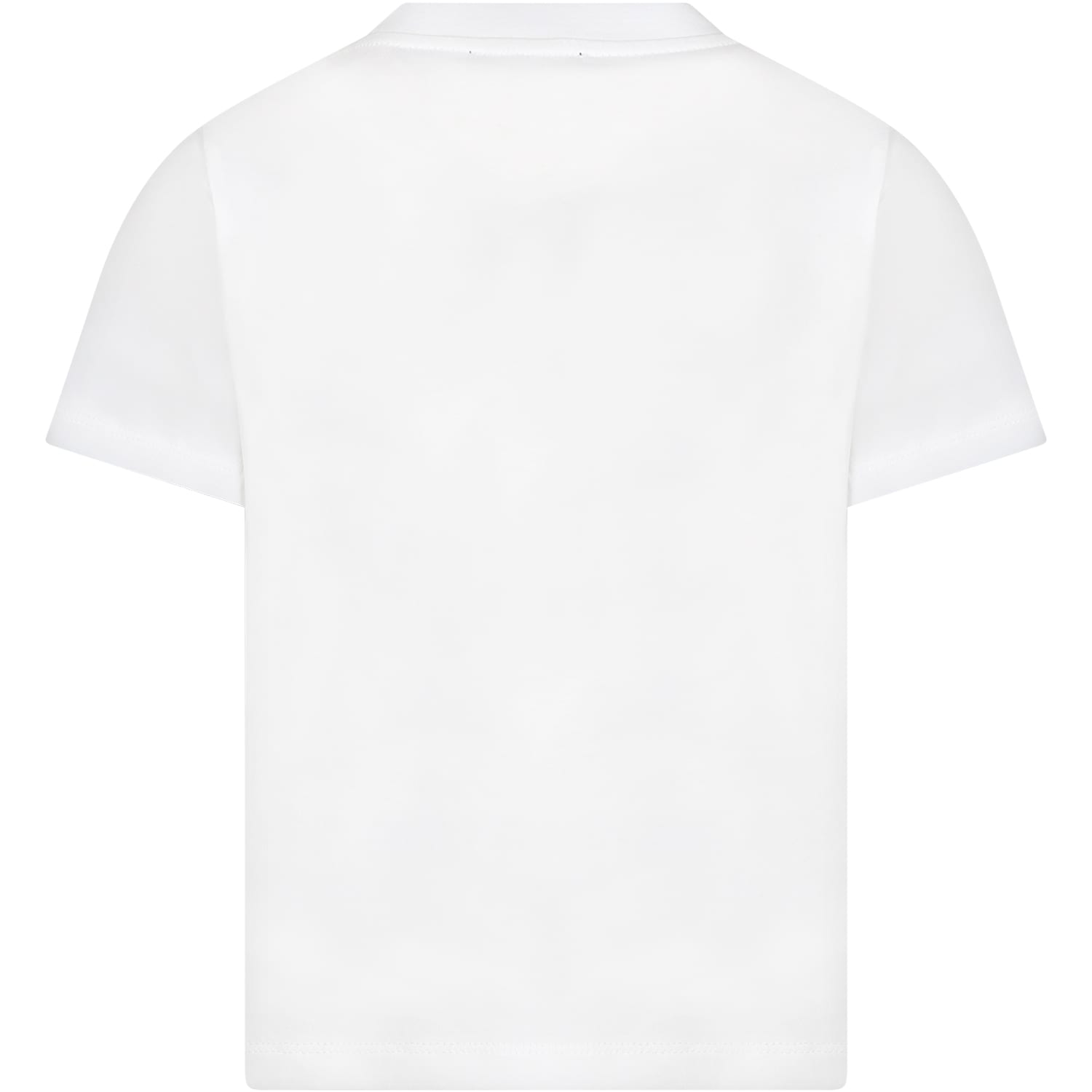 Shop Balmain White T-shirt For Kids With Logo