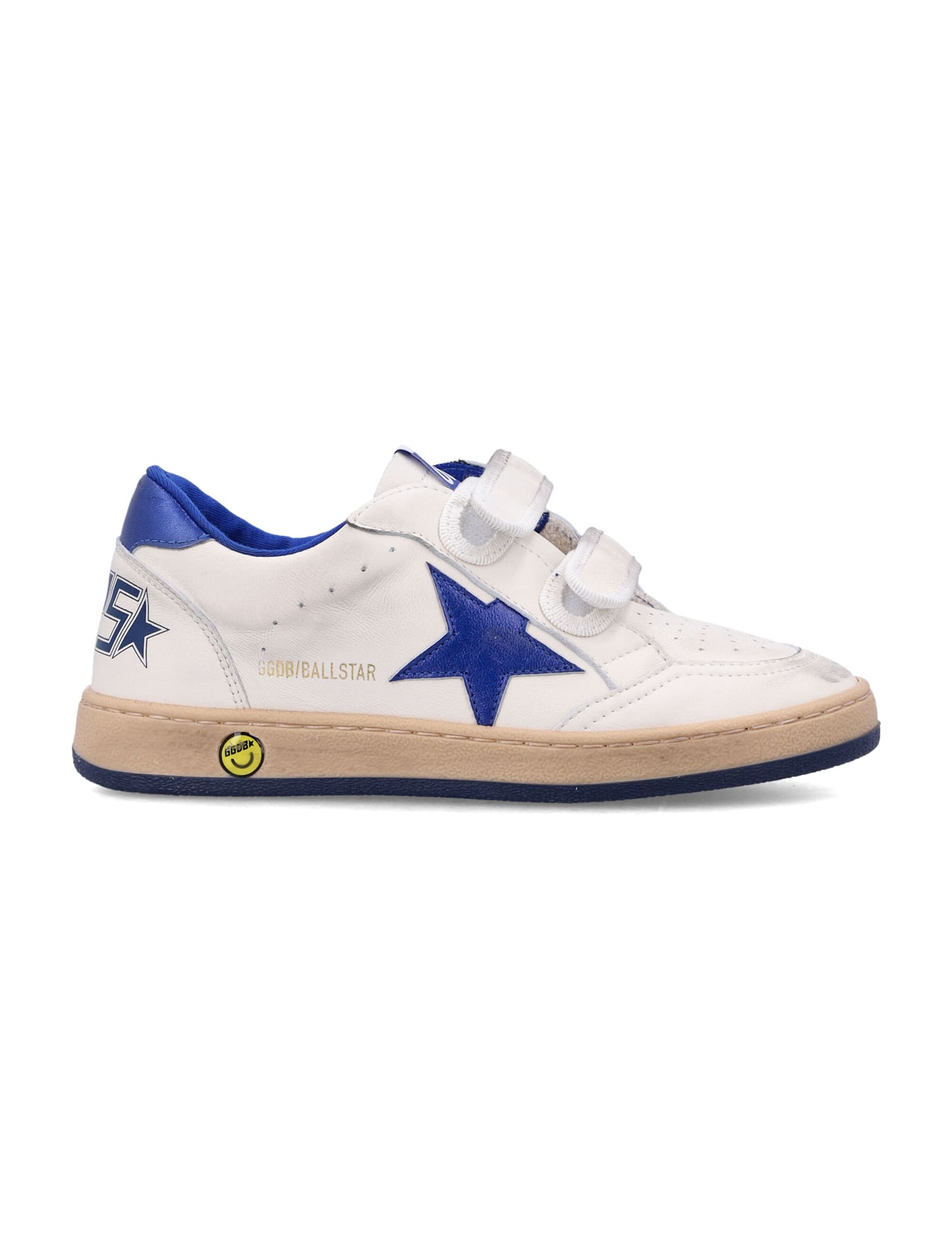 Golden Goose White June Sneakers For Kids With Star And Logo