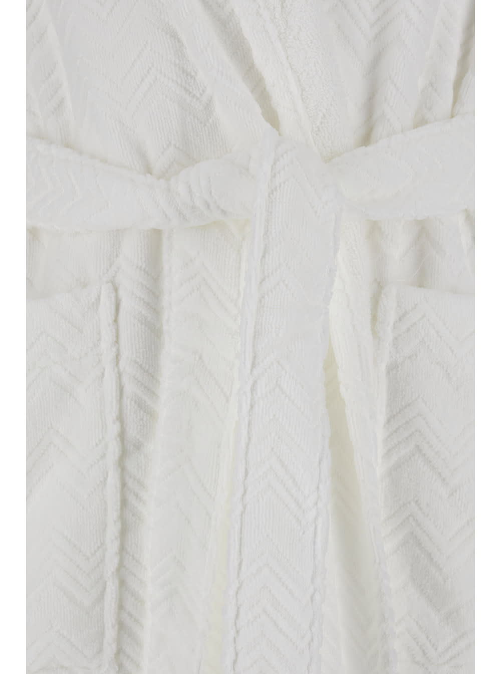 Shop Missoni Chalk Hooded Bathrobe Mod.19_new In White