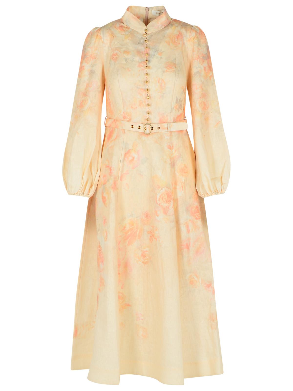 Zimmermann Crush Pink Linen Dress
