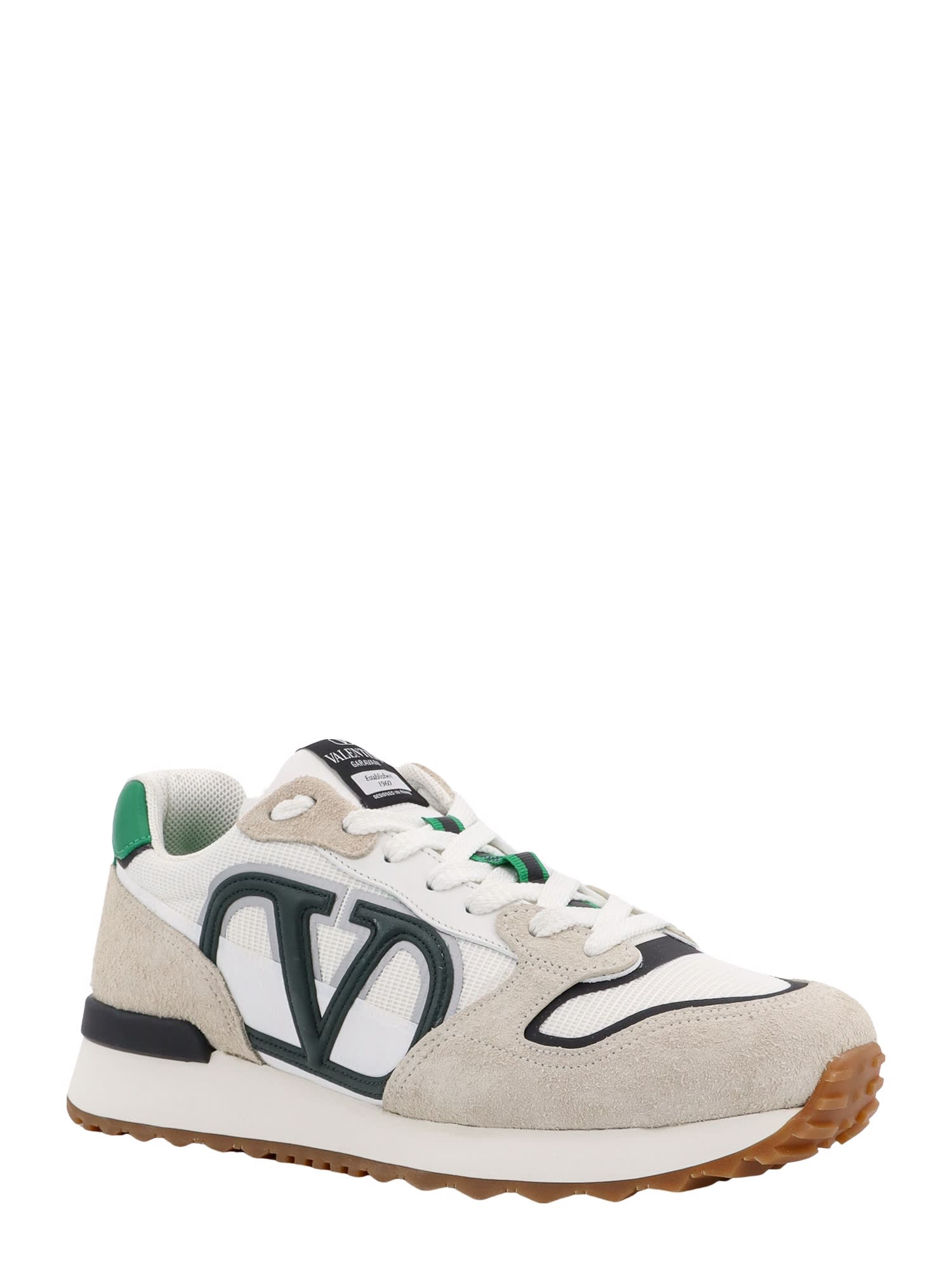 Shop Valentino Vlogo Pace Sneakers In Green