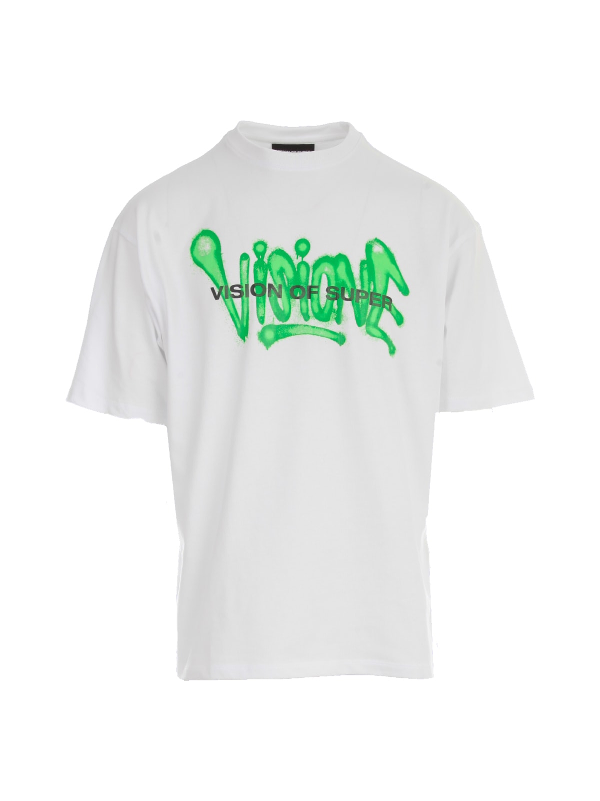 Vision of Super White T-shirt With Green Spray