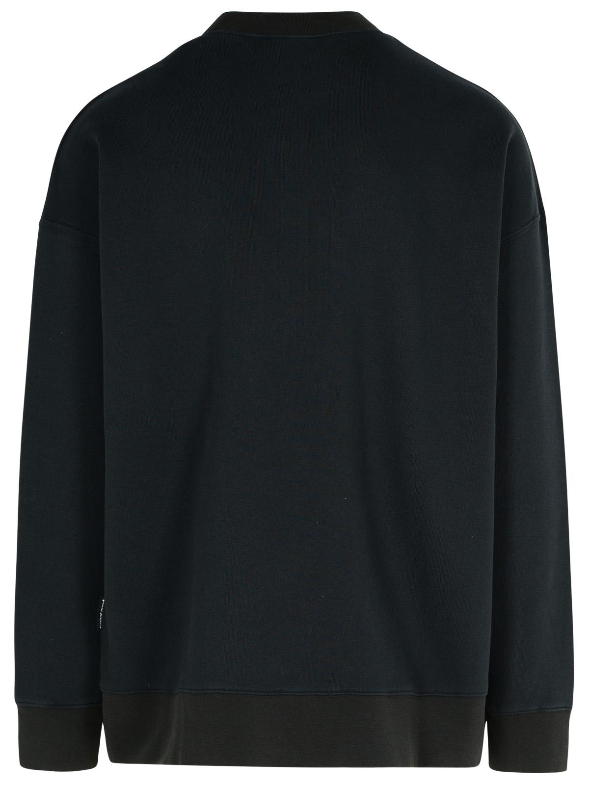 Shop Palm Angels Palms Pencil Black Cotton Sweatshirt