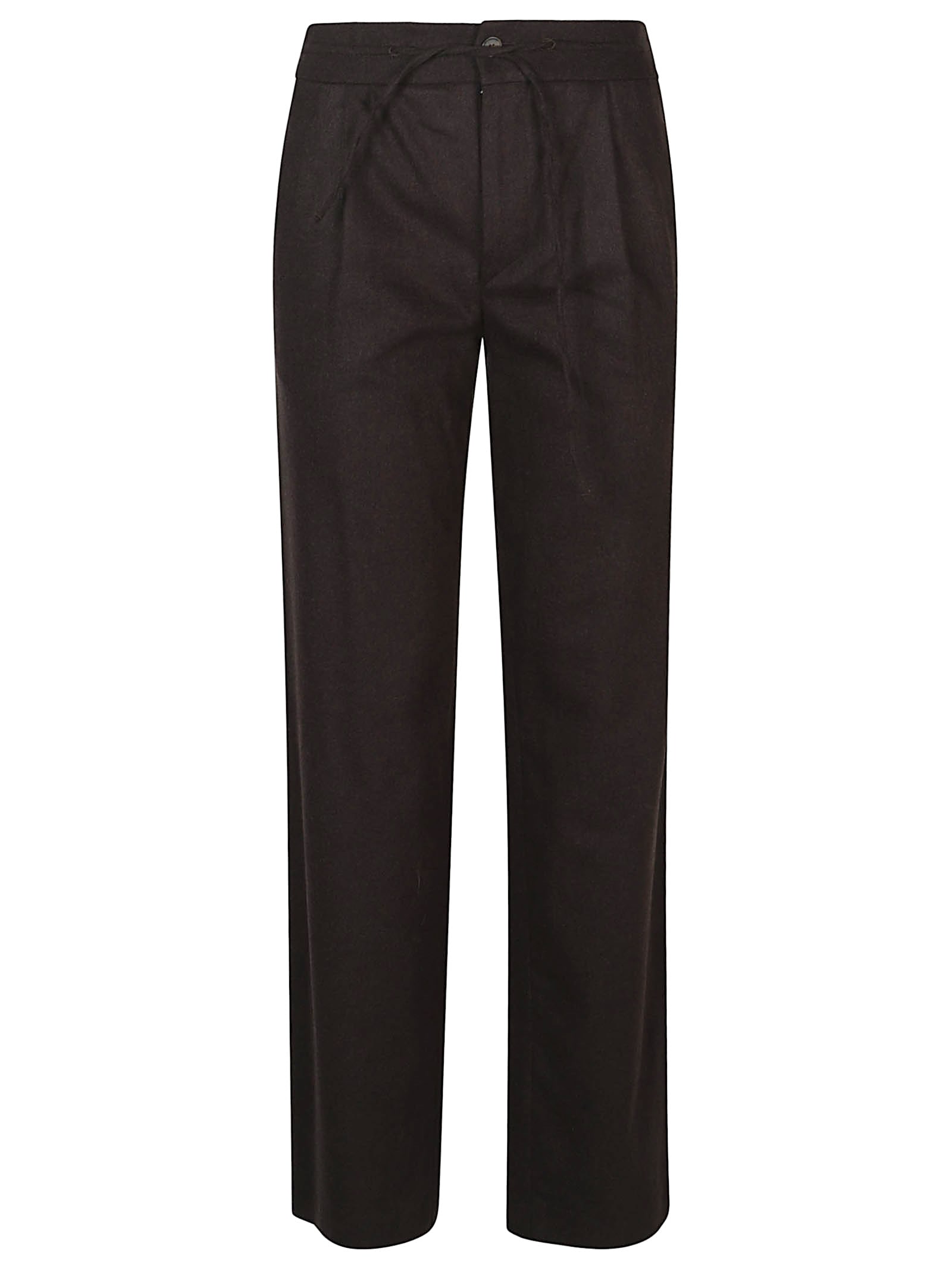 Loulou Studio Harlem Straight Leg Pant In Brown