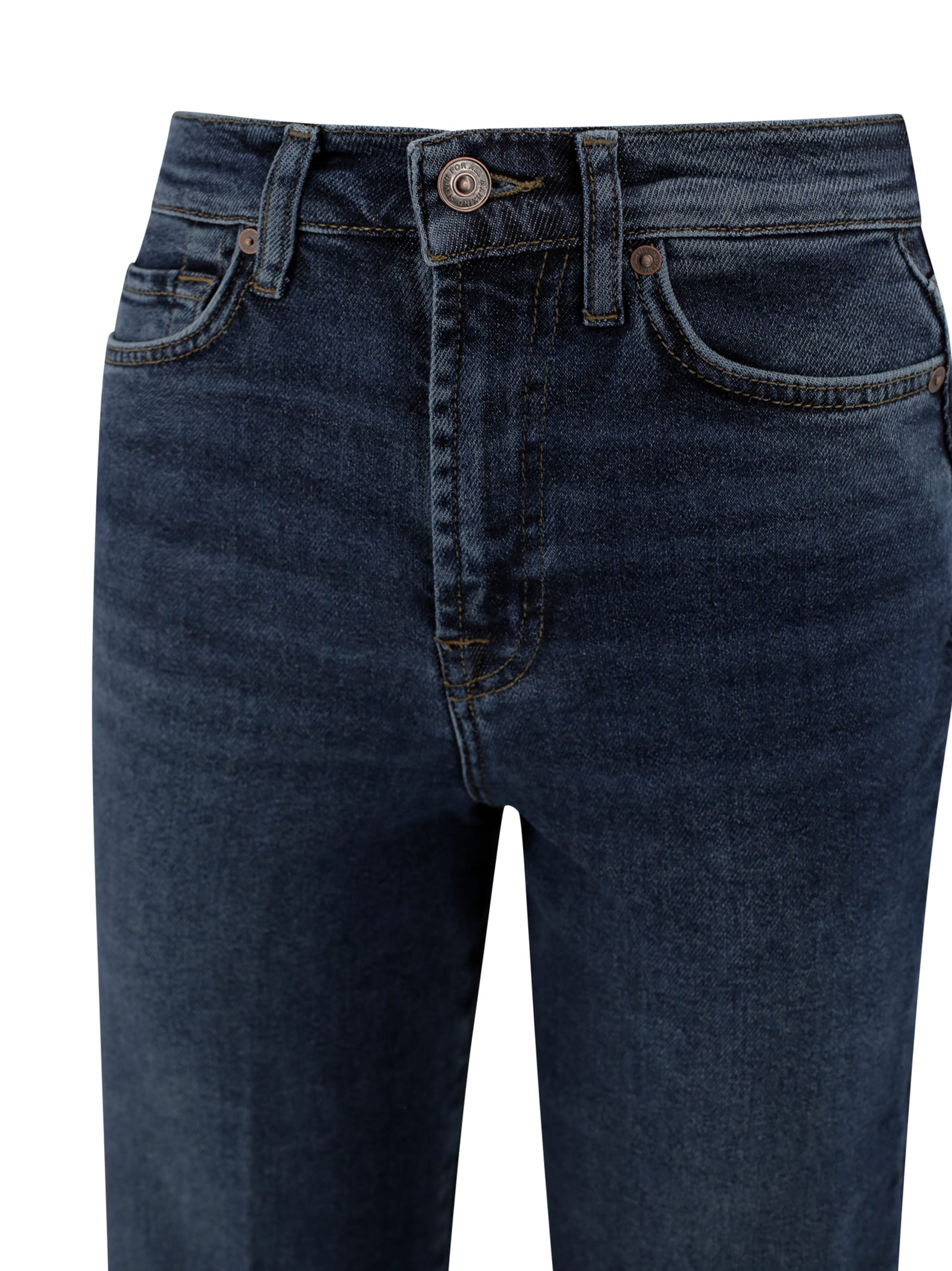 7 For All Mankind Wide Leg High Waist Jeans In Blue
