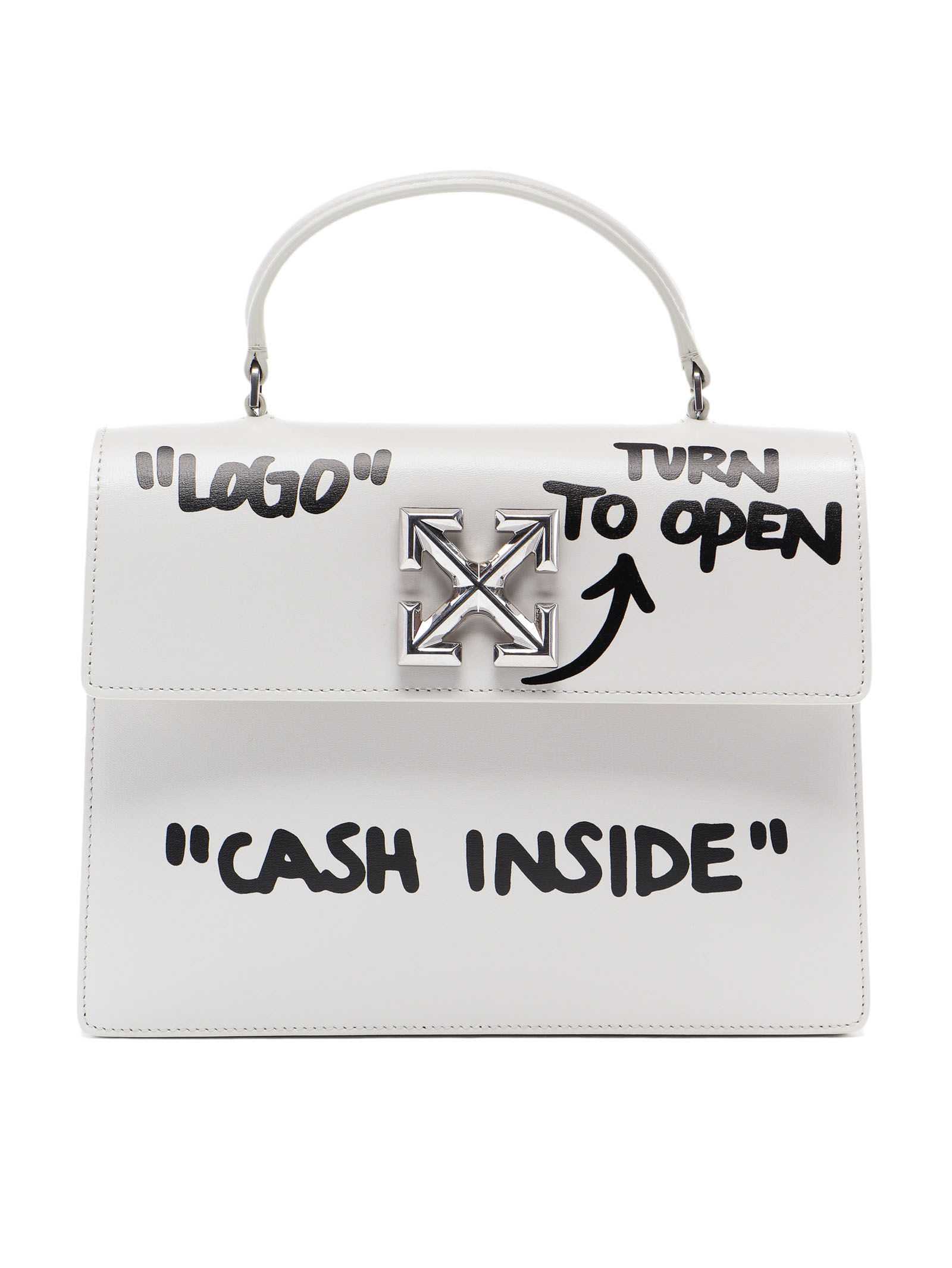 wise Fine irregular Off-white Jitney 2.8 Cash Inside Bag In Off White Black | ModeSens