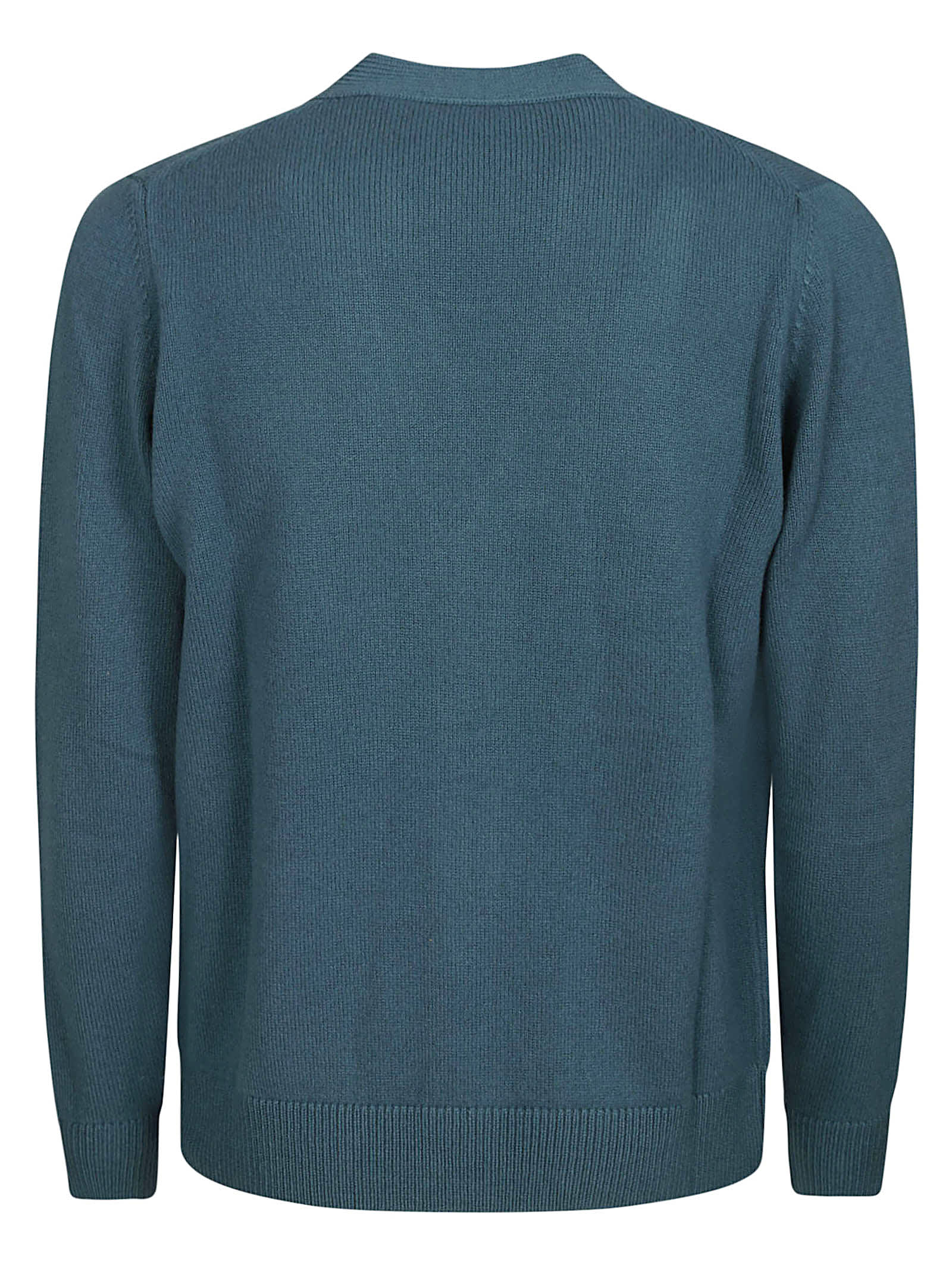 Shop Filippo De Laurentiis Cardigan Wool Cashmere In Petroleum Green