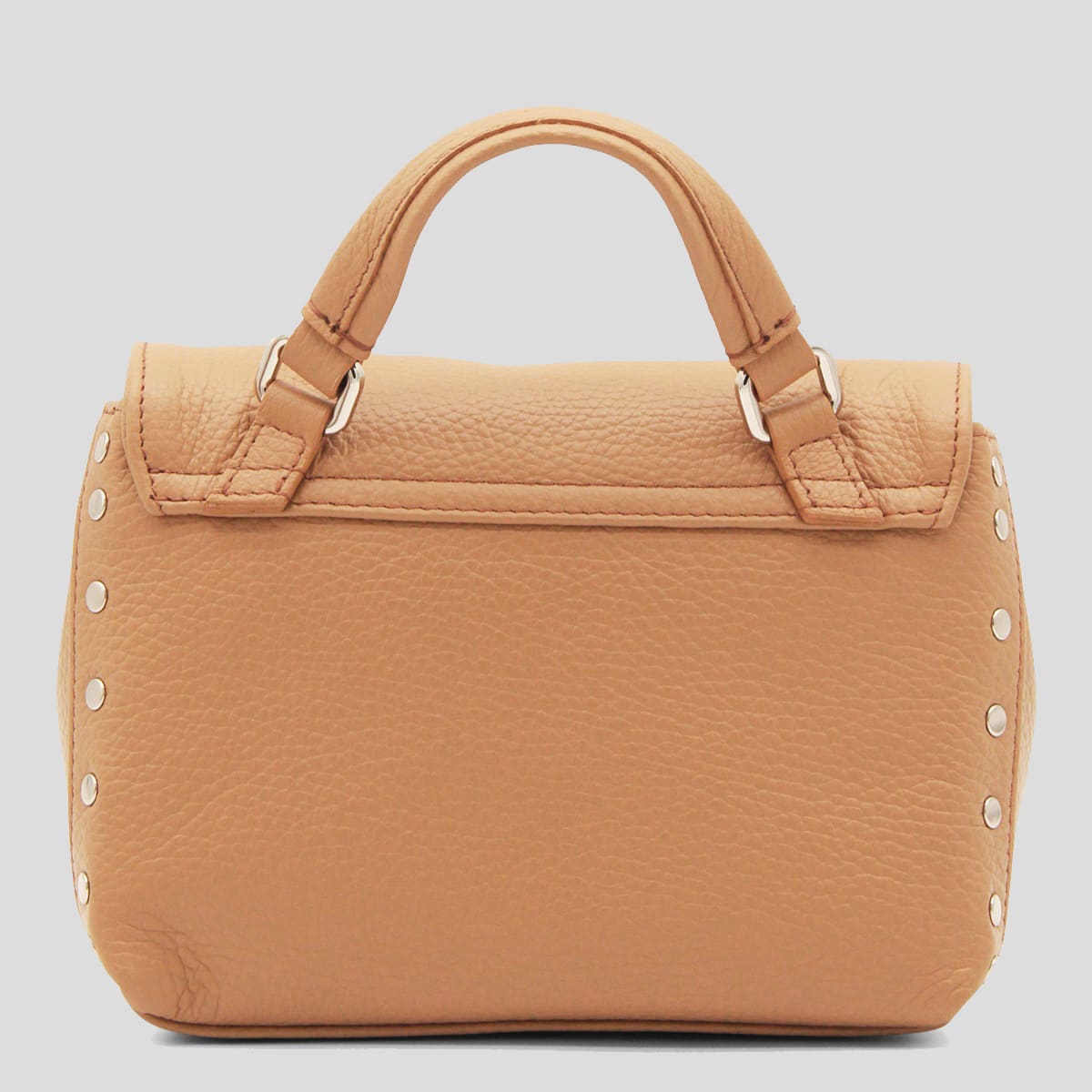 Zanellato Cappuccino Leather Postina Baby Top Handle Bag In Brown