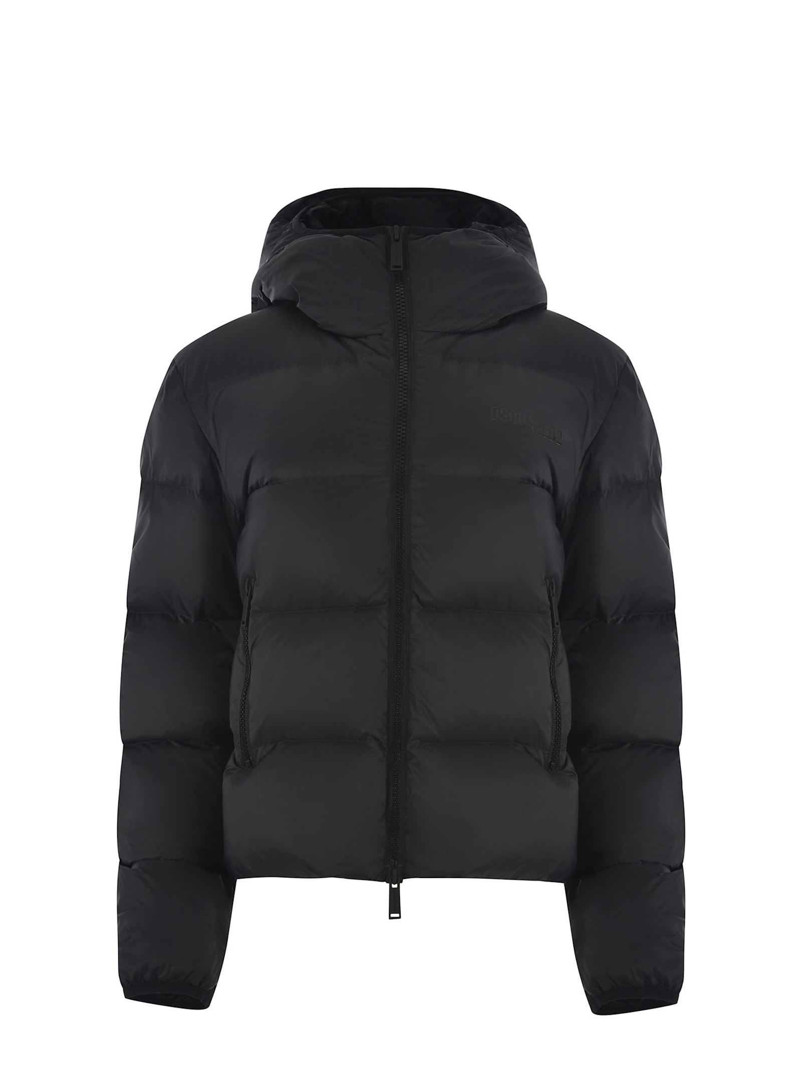 Shop Dsquared2 Down Jacket  Made Of Nylon In Black