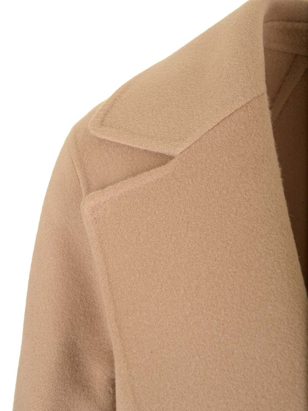 Shop Theory Unlined Coat In Beige