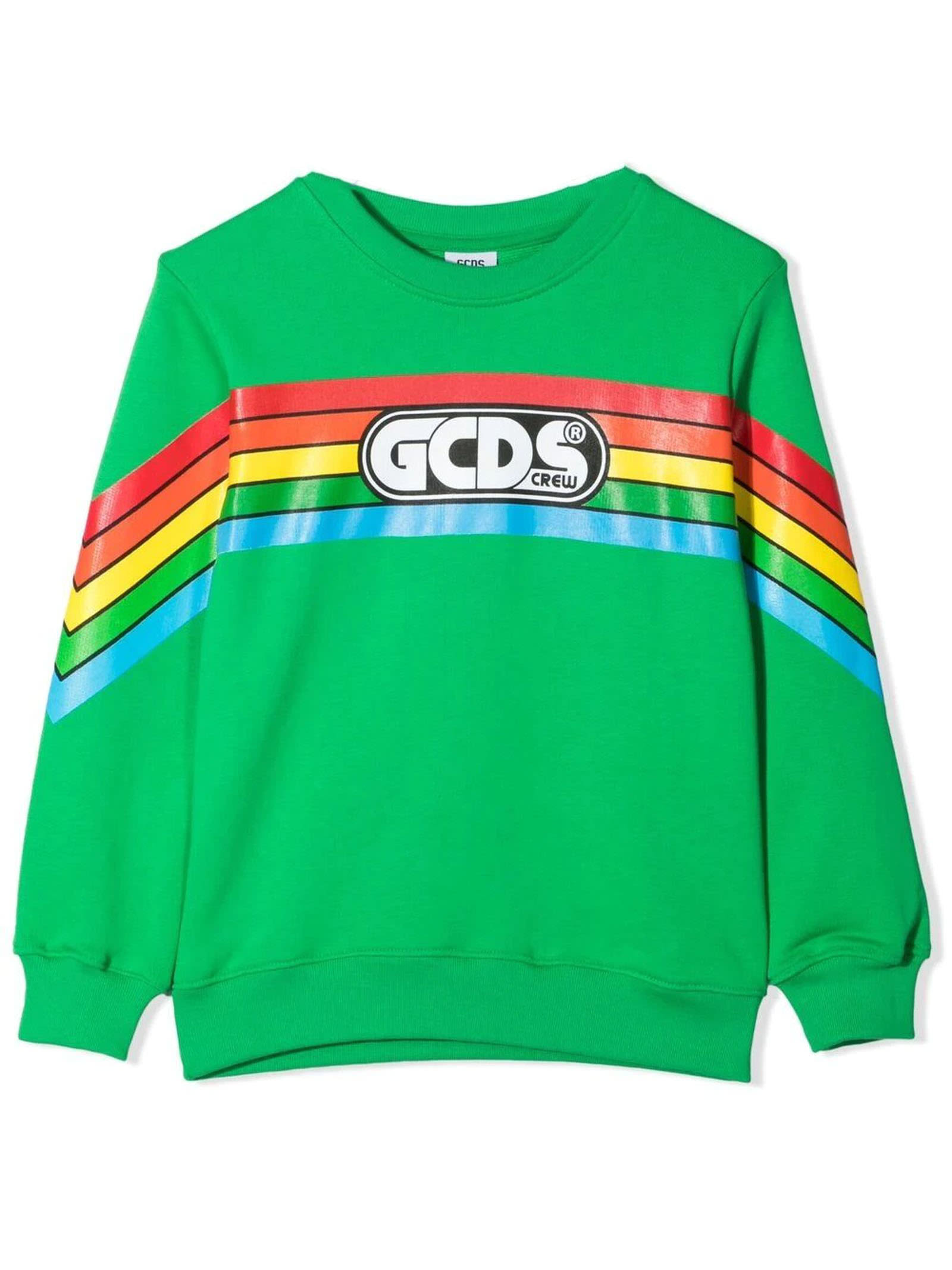 GCDS Green Cotton Sweatshirt