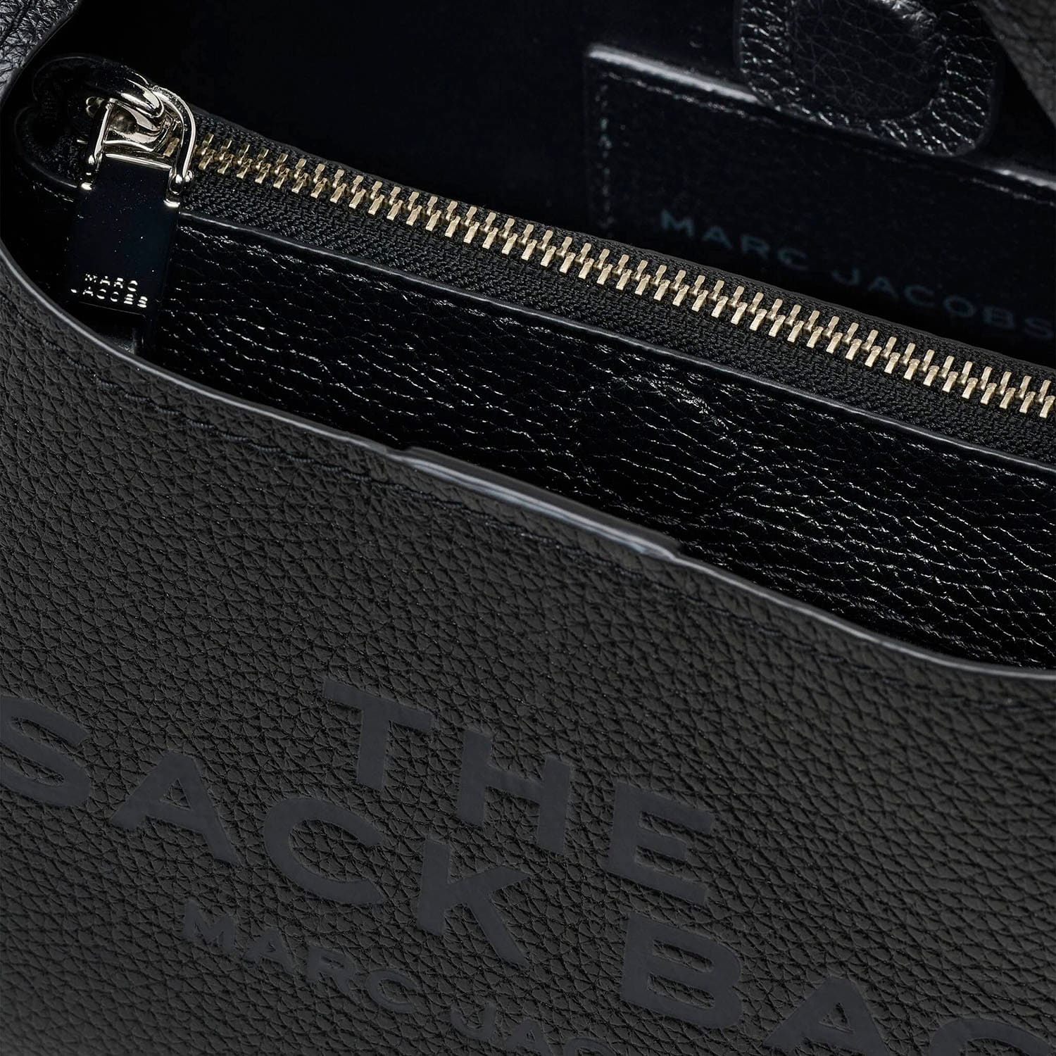 Marc Jacobs The Mini Sack Leather Handbag In Black