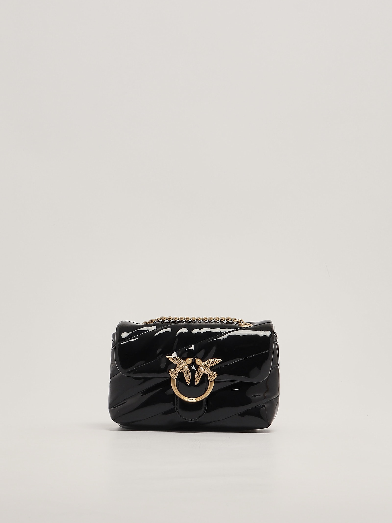 Shop Pinko Love Puff Baby Cl Clutch In Nero